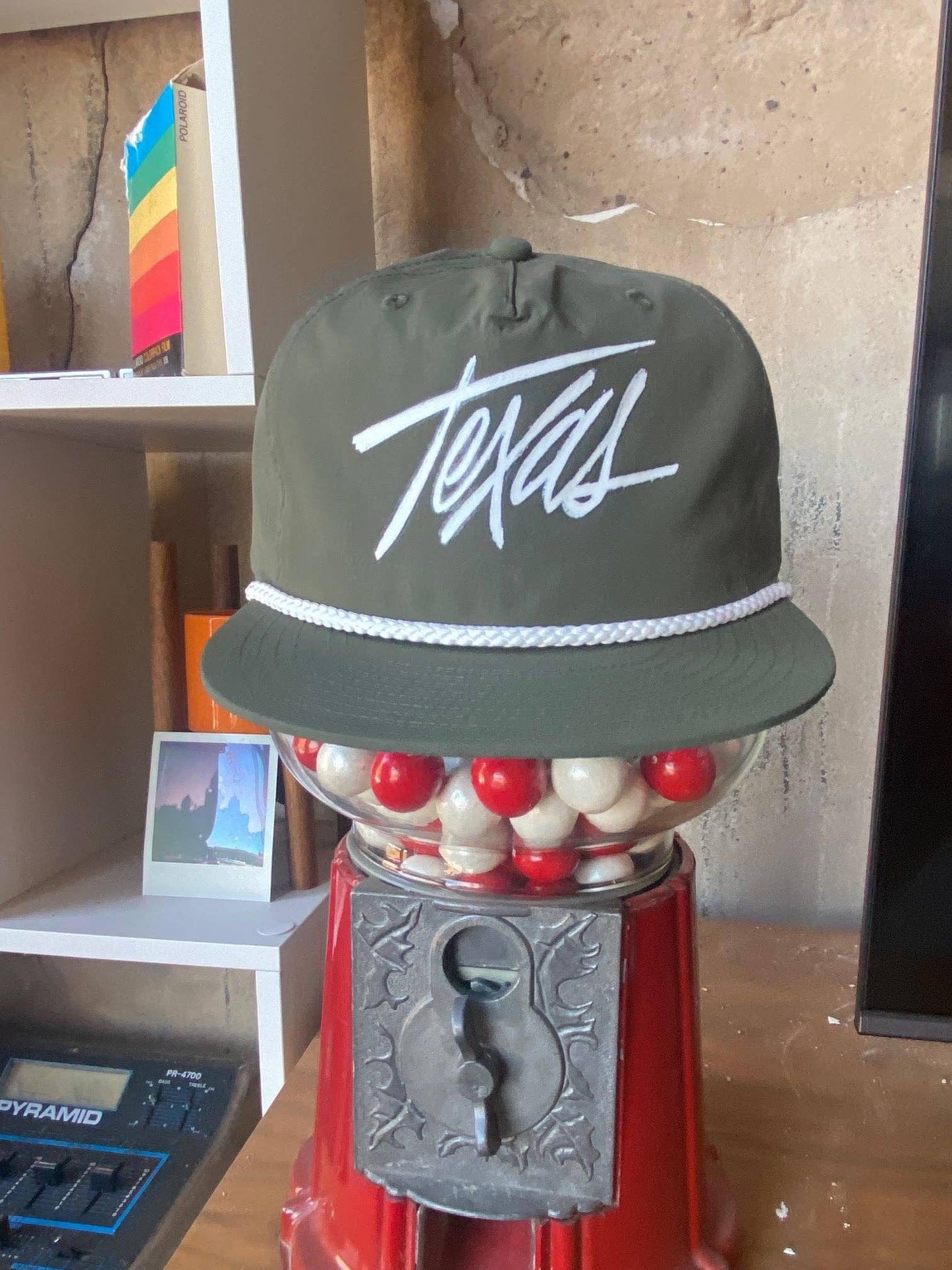 Navy Texas Script Rope Hat