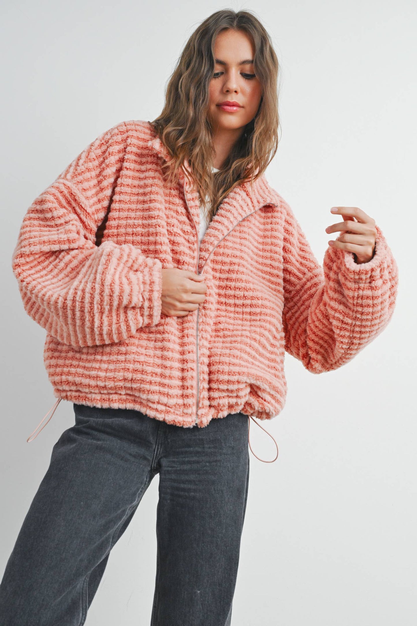 Collared Puffer Jacket - BMJ7497: TERRACOTTA