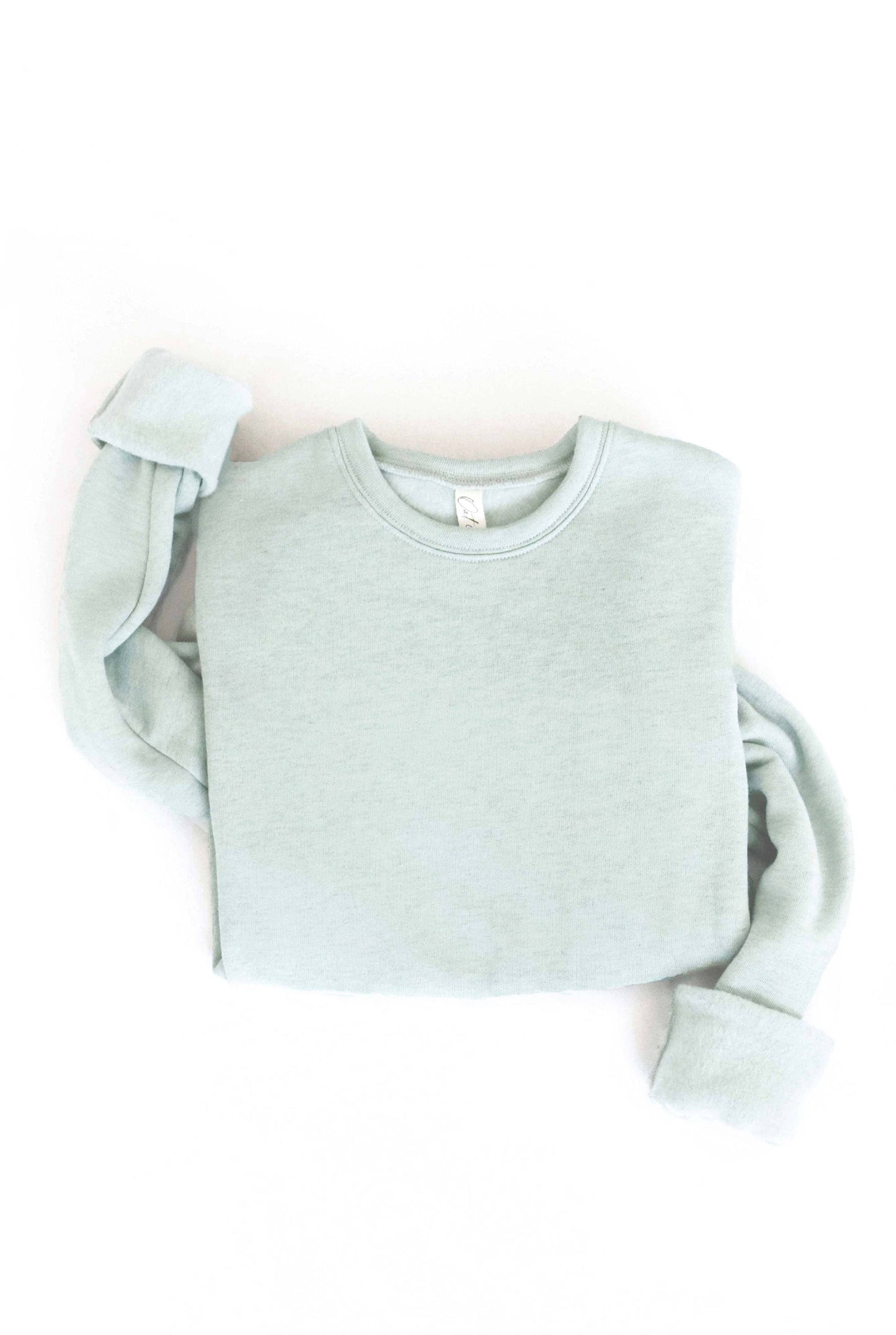 Premium Basic Solid Graphic Sweatshirt: CRANBERRY HEATHER / XL