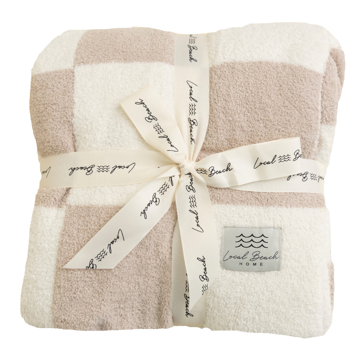 Checker Luxe Home Blanket: Bubble Gum/Orange
