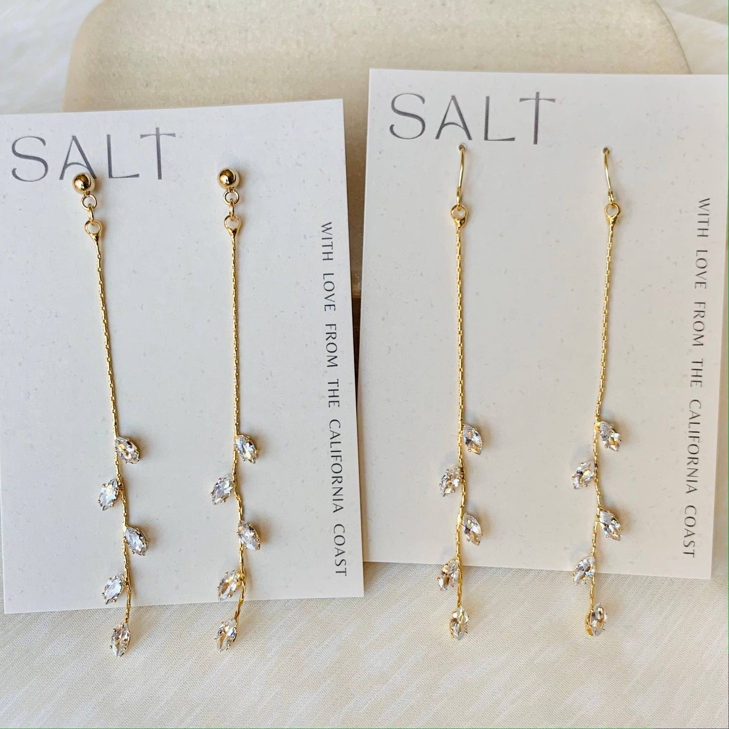 GRACIE DANGLES | gold | dainty vine earrings | bridal chic: STUD POST