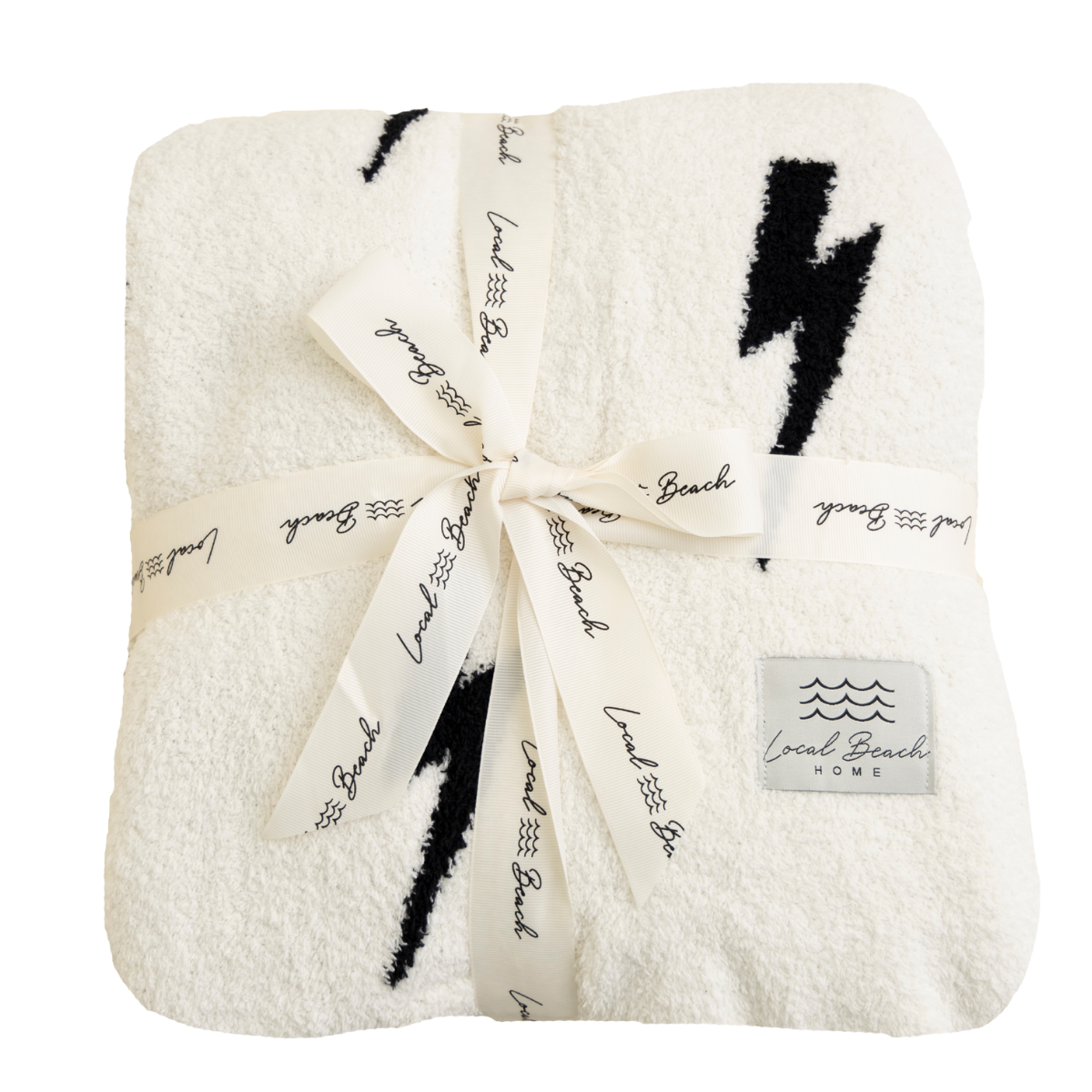 Lightning Bolt Luxe Home Blanket: Dark Grey/Slate
