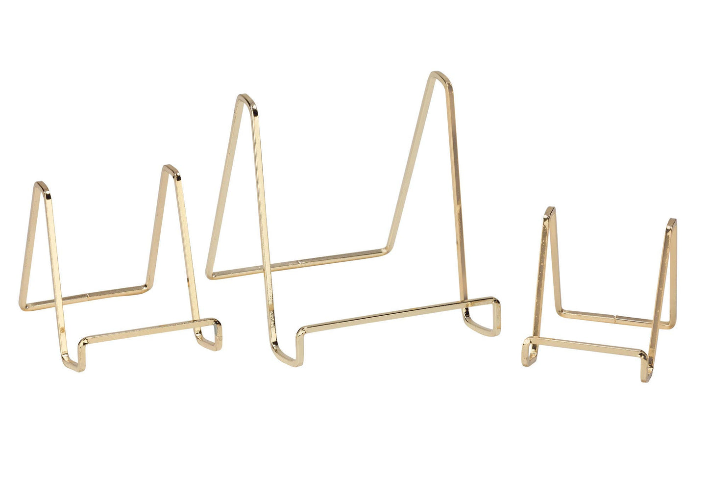 Plated Square Wire Stands: Brass / 6"
