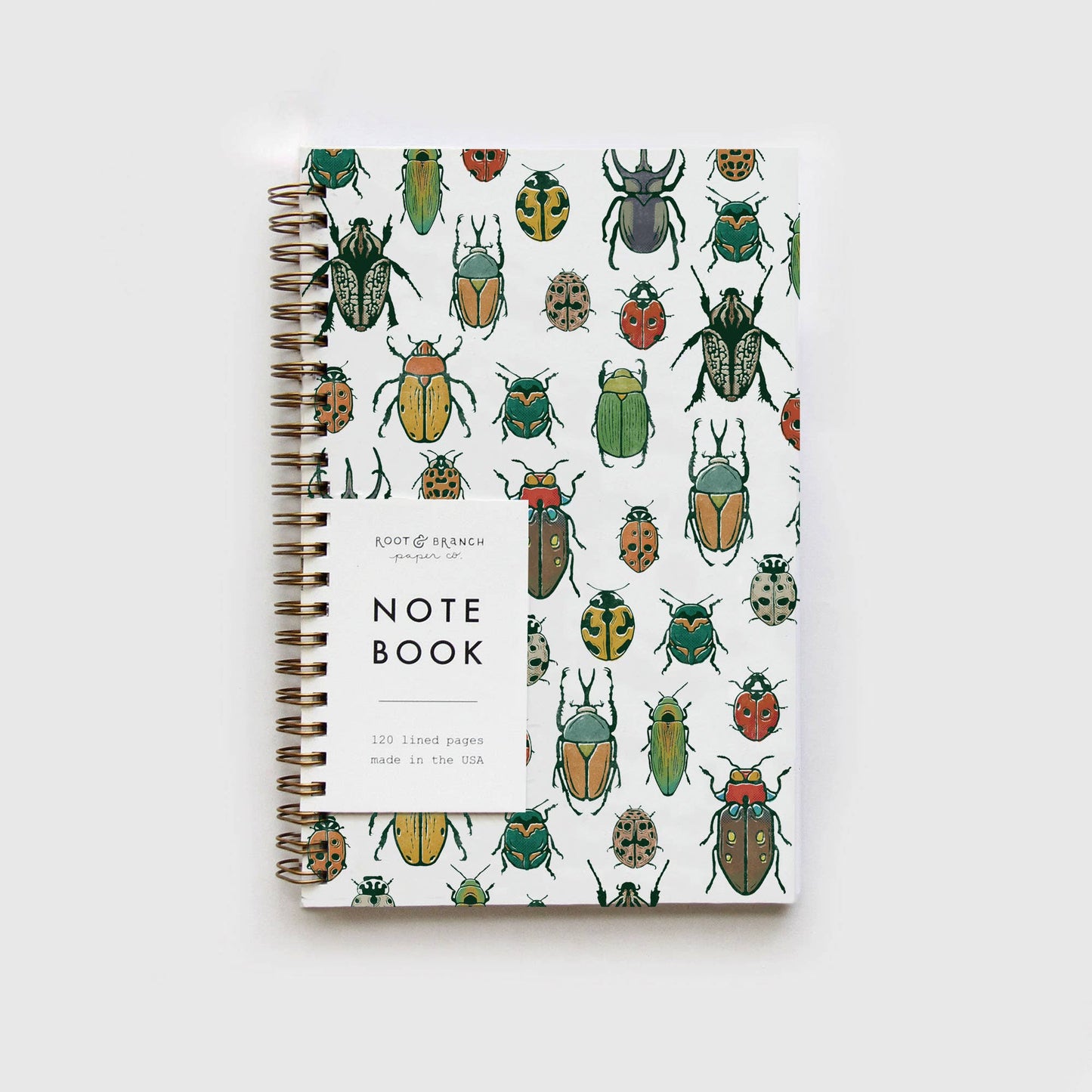 Beetles Spiral Bound Notebook: Lined