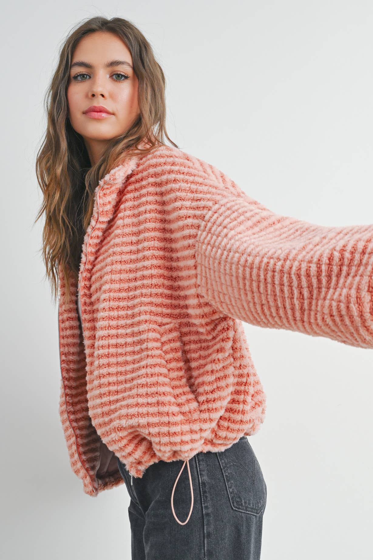 Collared Puffer Jacket - BMJ7497: TERRACOTTA