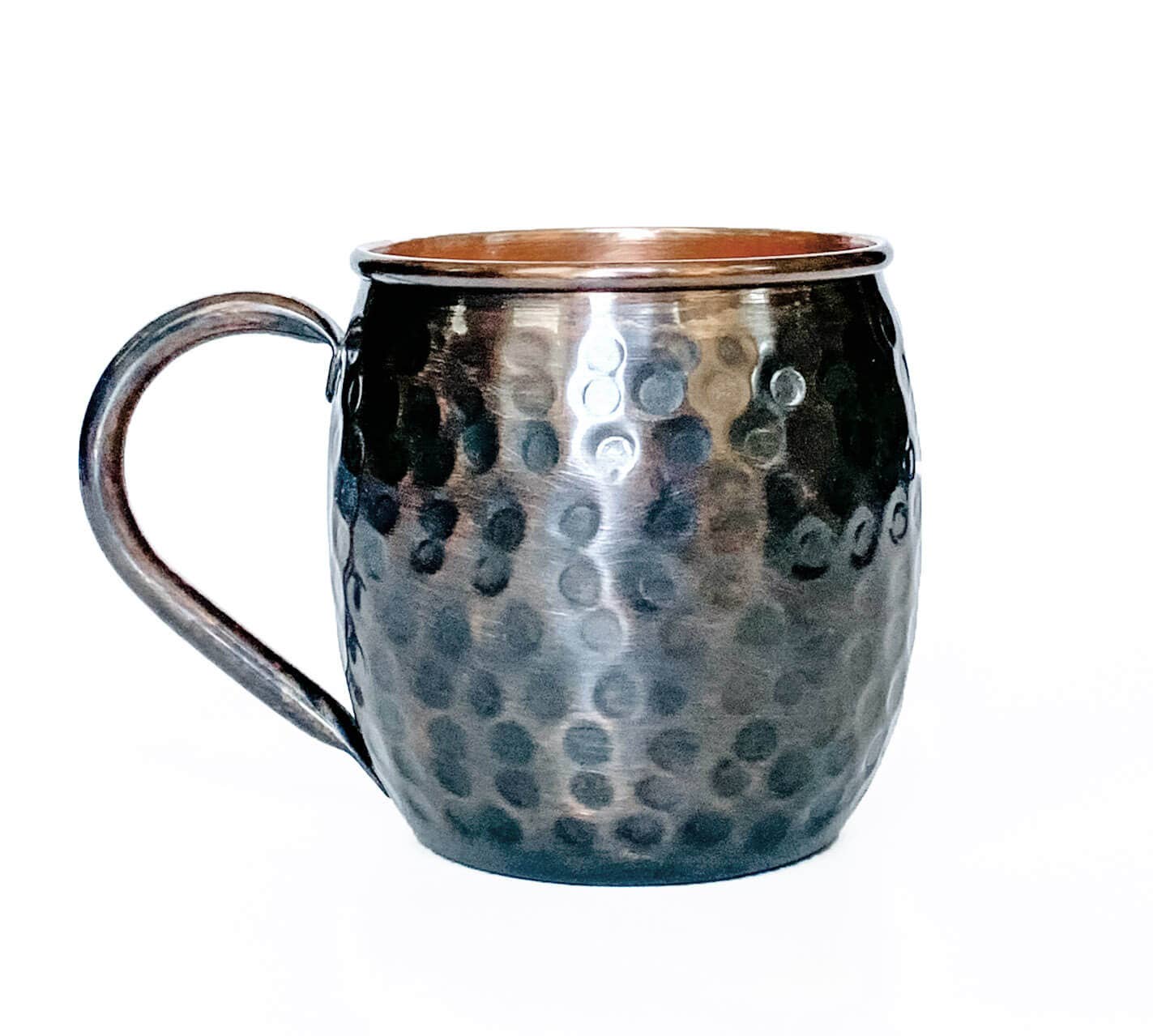 Vintage Barrel Hammered: 16oz Solid Copper Moscow Mule Mug
