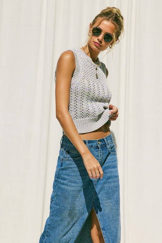 Purple Multi Knit Vest
