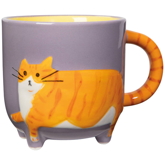 Mug with a cat design on a white background