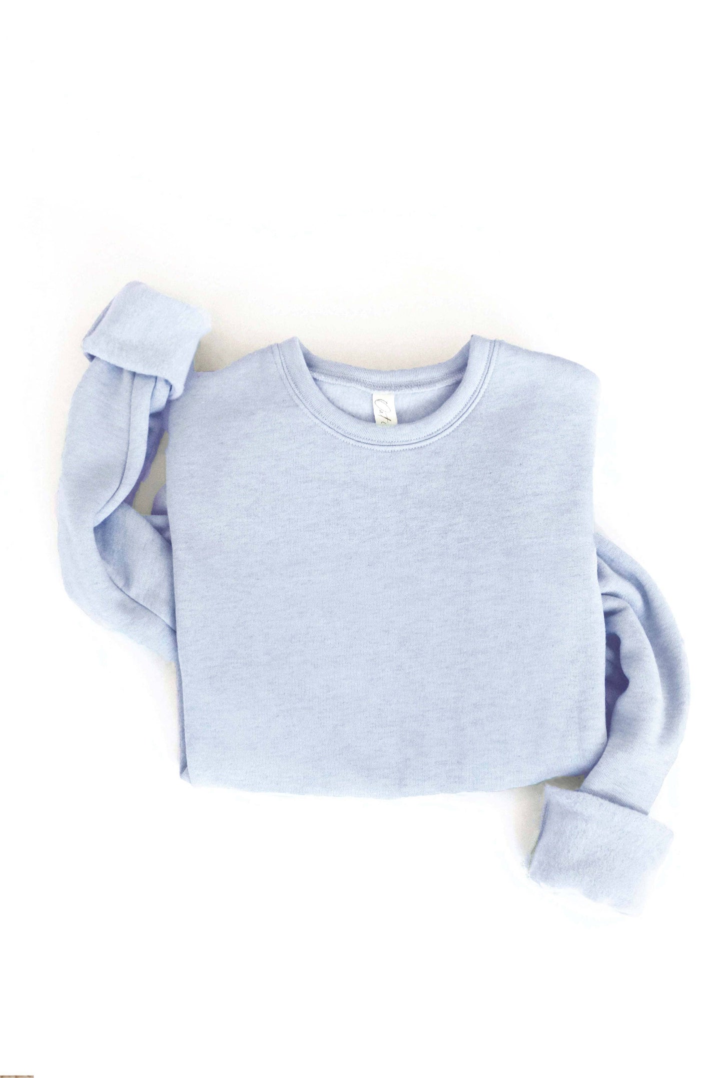Premium Basic Solid Graphic Sweatshirt: CRANBERRY HEATHER / L