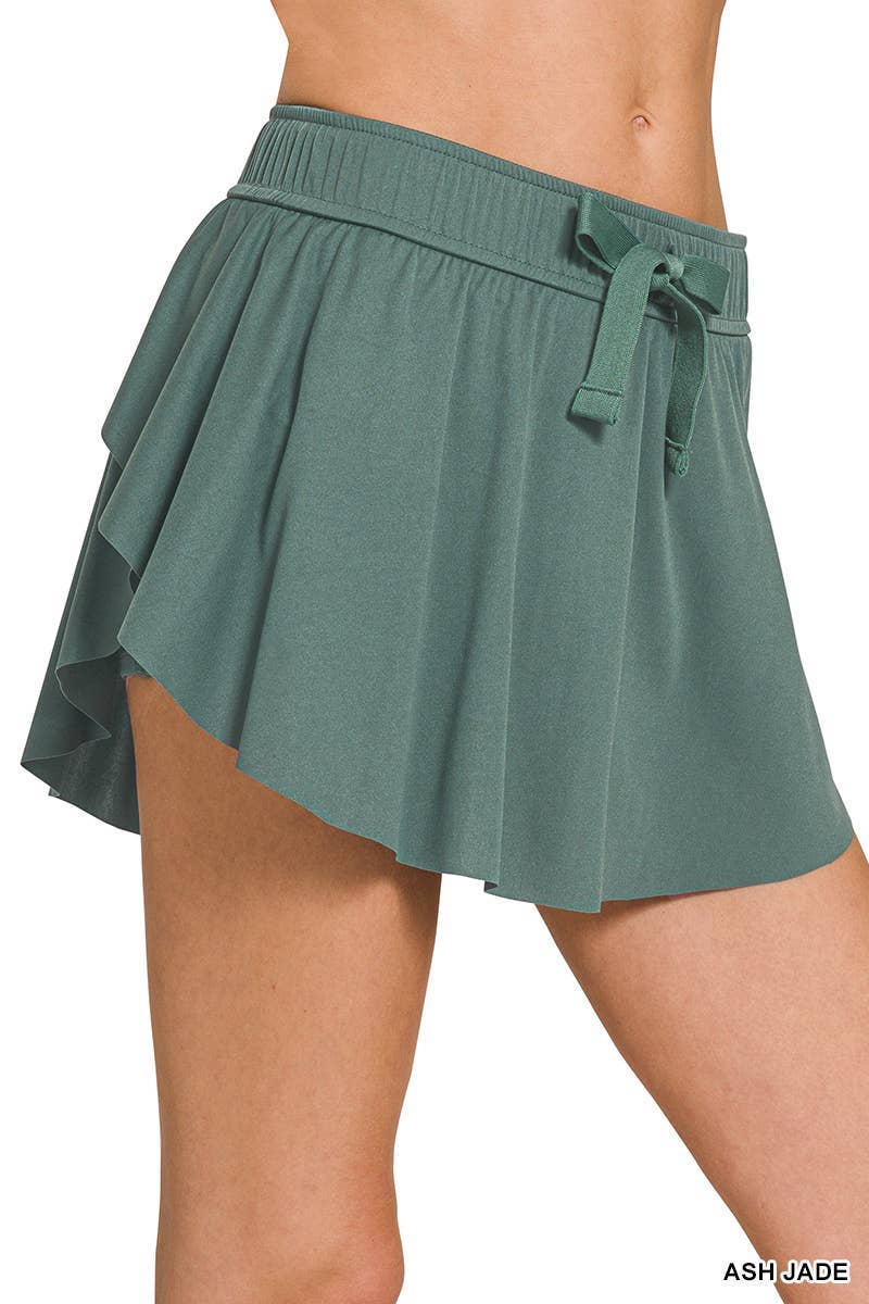 close up of Ash Jade Tennis Skirt 