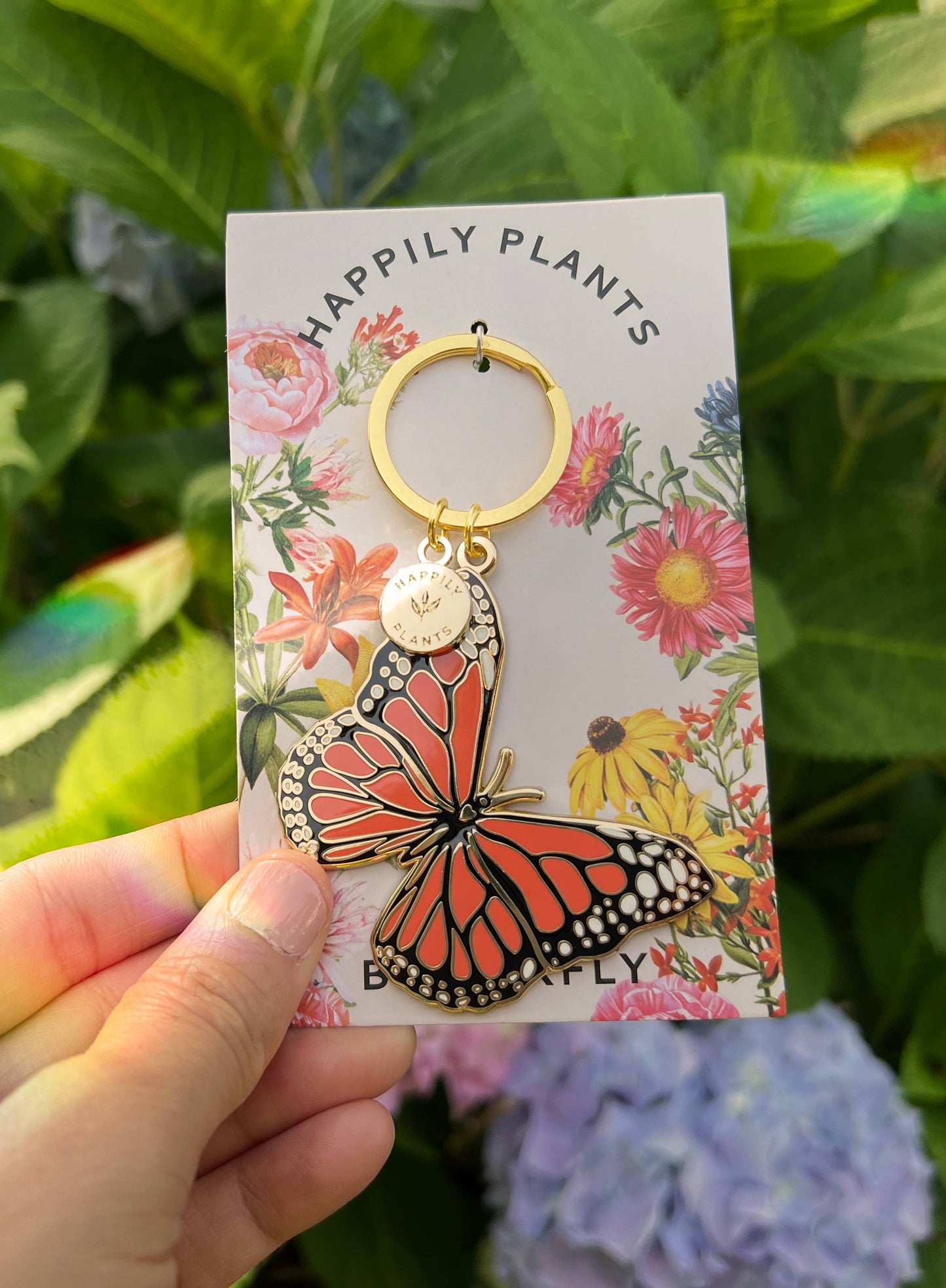 Monarch Butterfly Keychain, Garden Stocking Stuffer Gifts