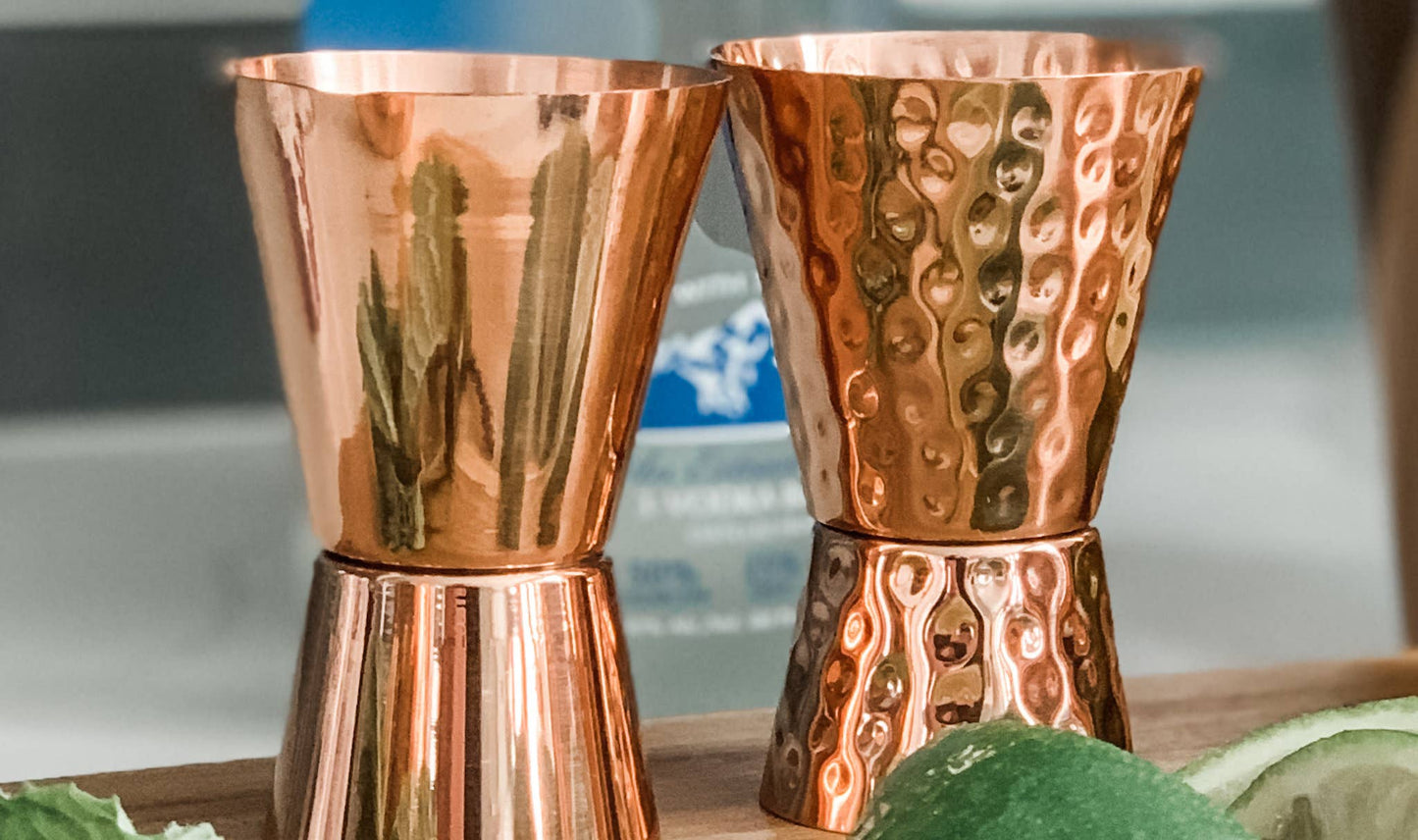 Jigger Smooth: 1oz/2oz Premium Copper Jigger for Moscow Mule