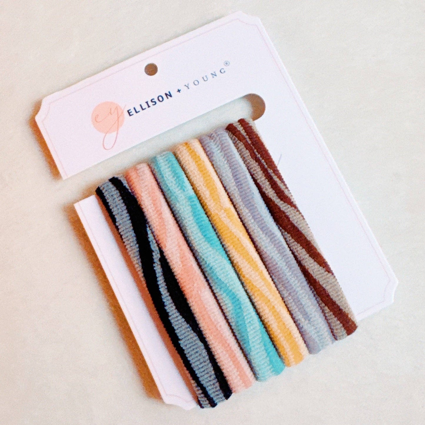 Worlds Best Everyday Hair Ties Set Of 6: Checker