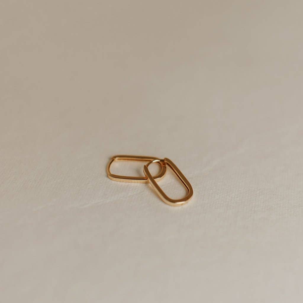 Avery Gold Hoops: Silver