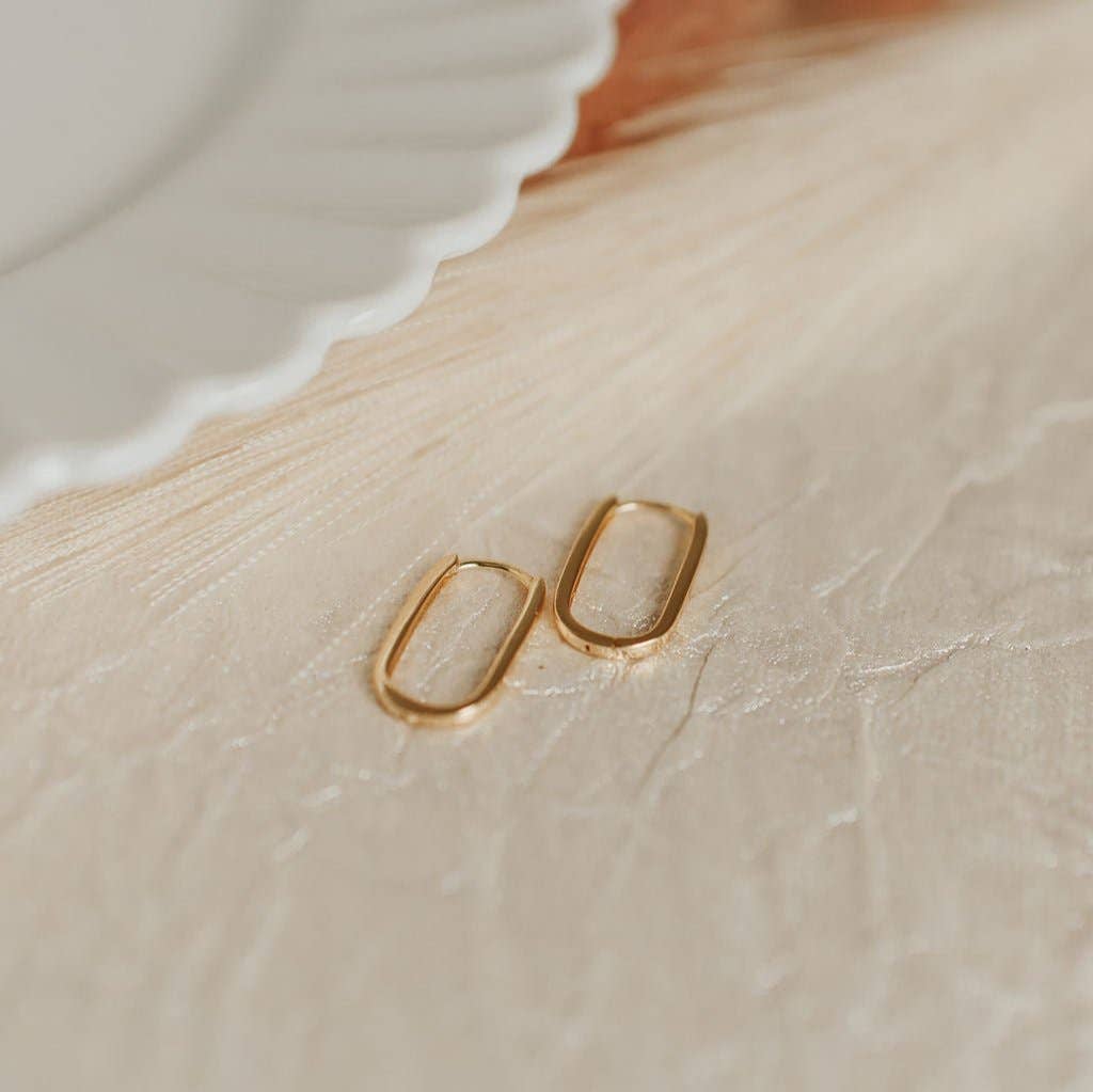 Avery Gold Hoops: Silver