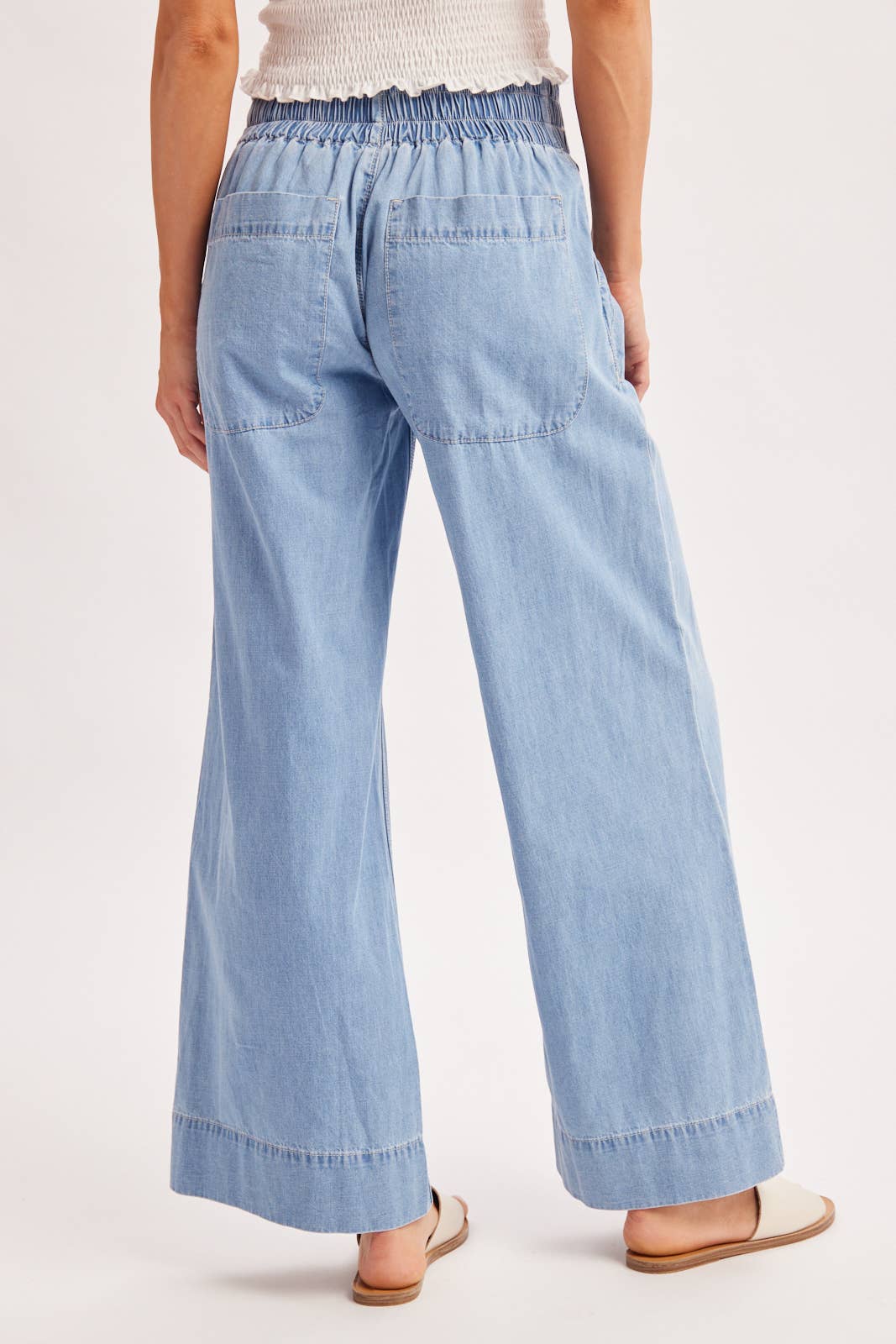 Light Wash High Rise Wide Leg Jeans