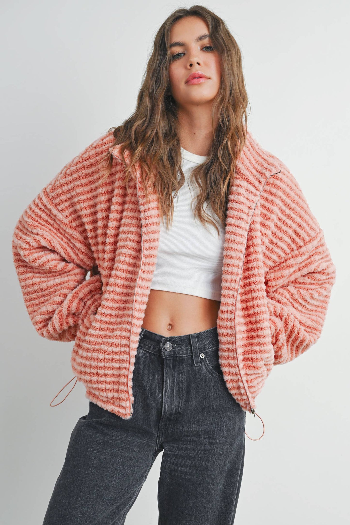 Collared Puffer Jacket - BMJ7497: MOCHA