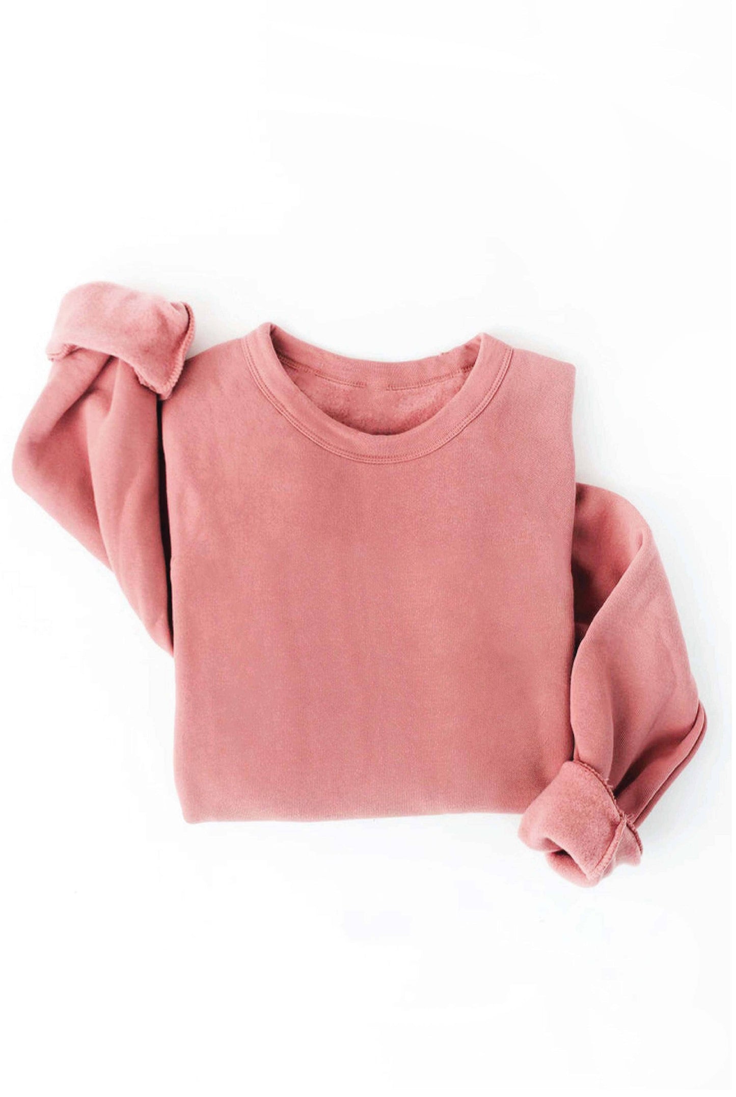 Premium Basic Solid Graphic Sweatshirt: CRANBERRY HEATHER / S