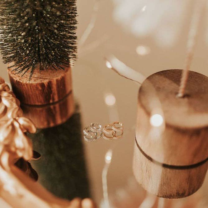 Ivy Diamond Hoops | Silver
