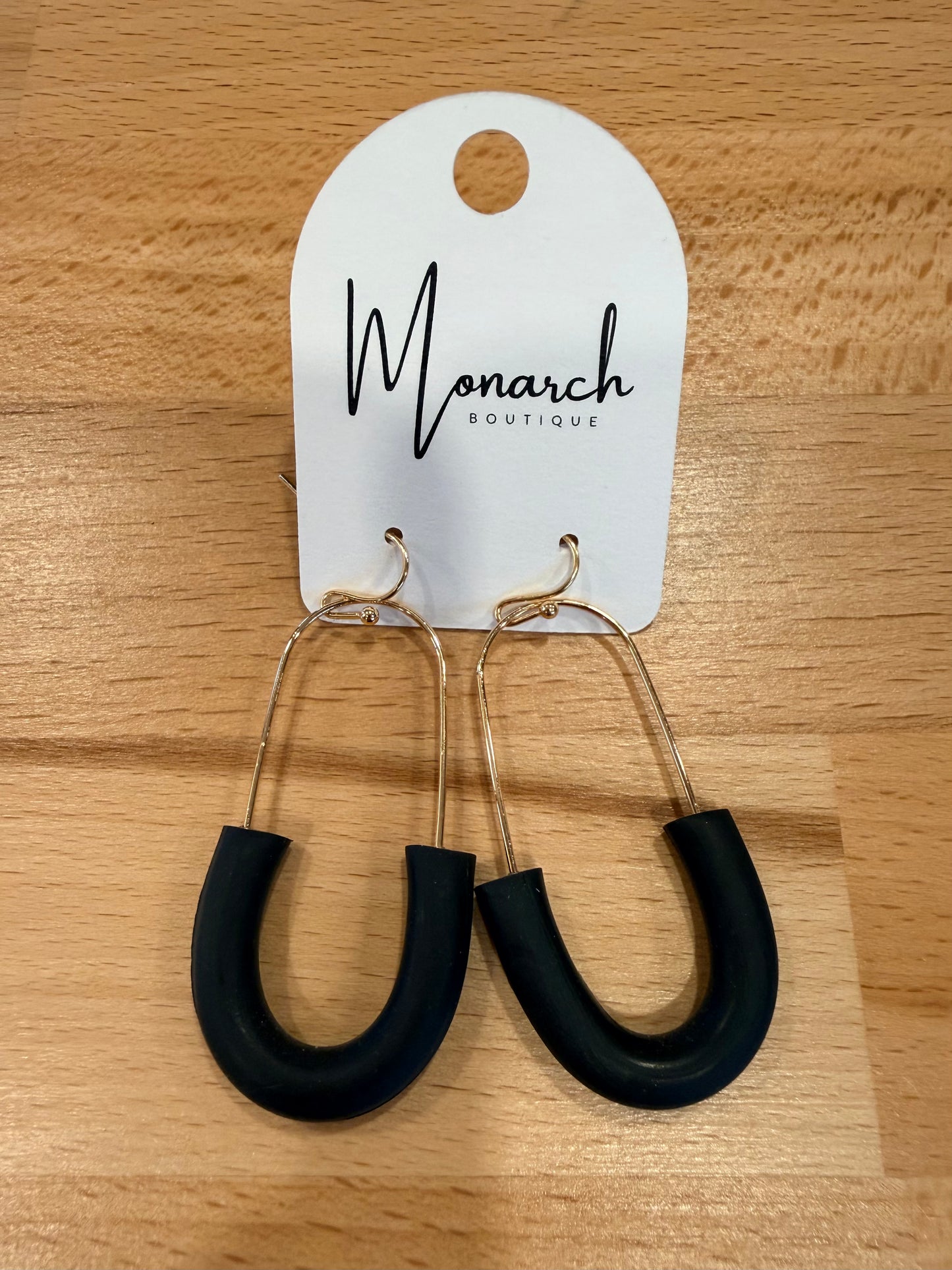 Soft touch acrylic U-Hoop earrings