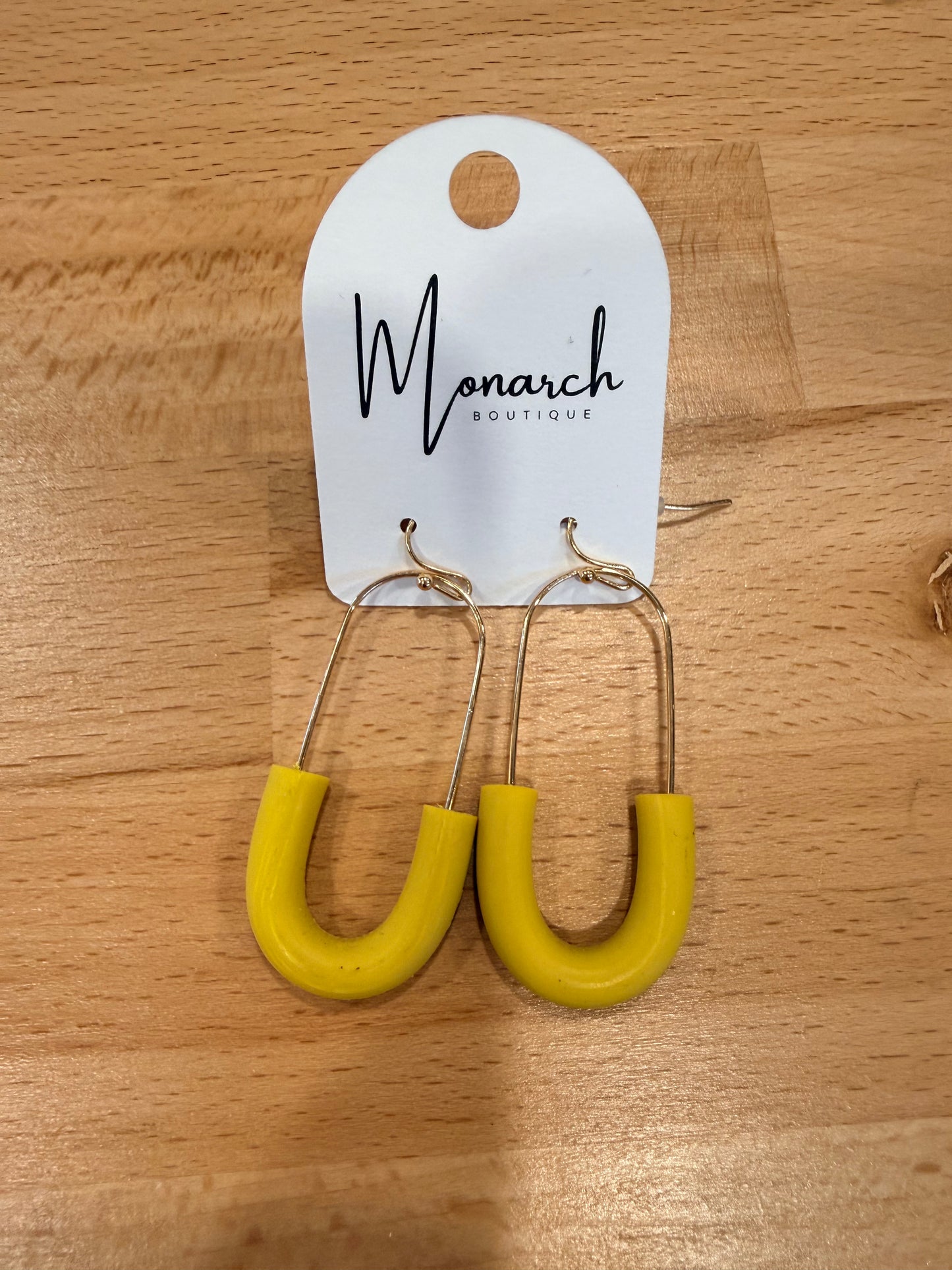 Soft touch acrylic U-Hoop earrings