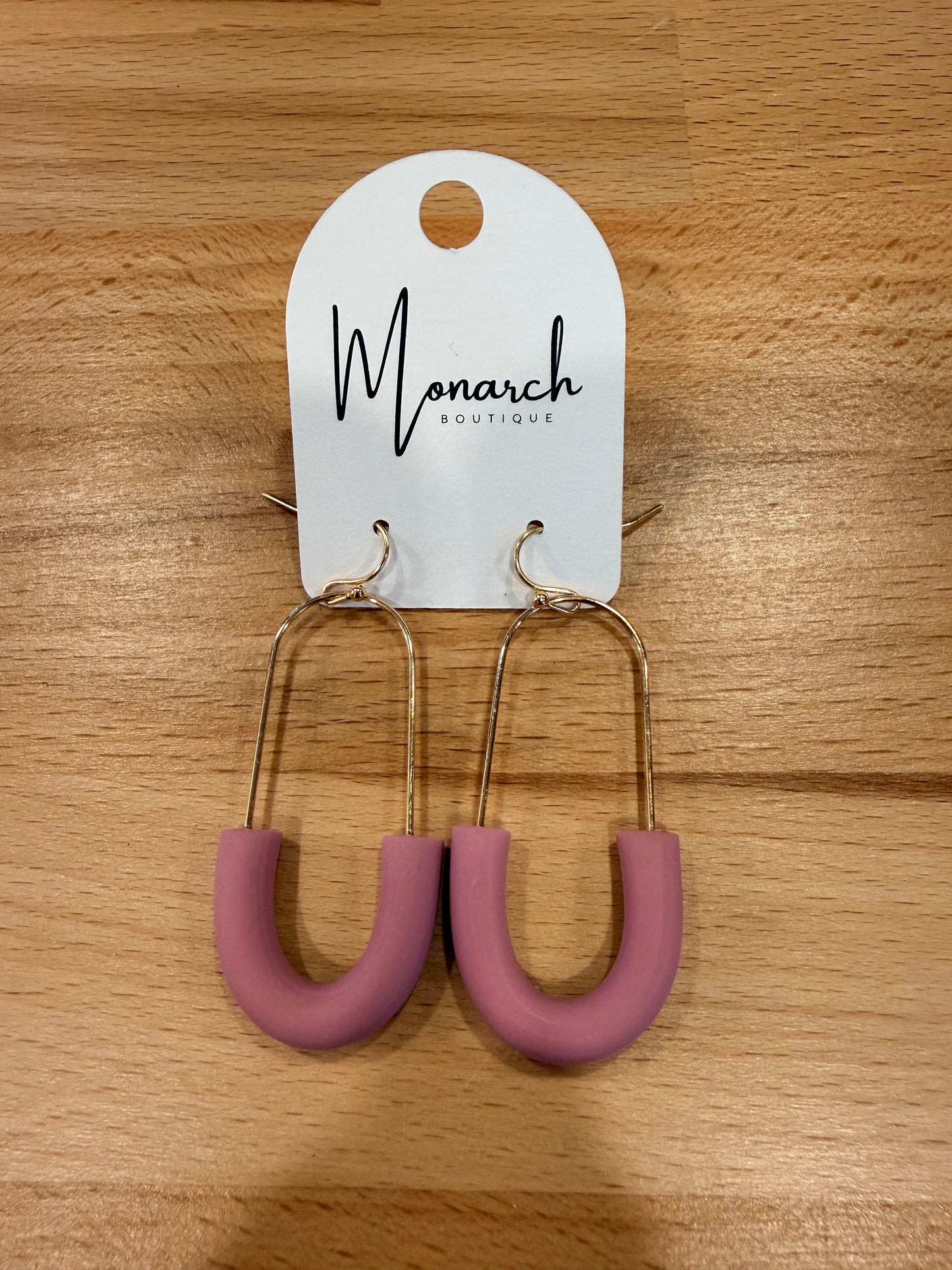 Soft touch acrylic U-Hoop earrings
