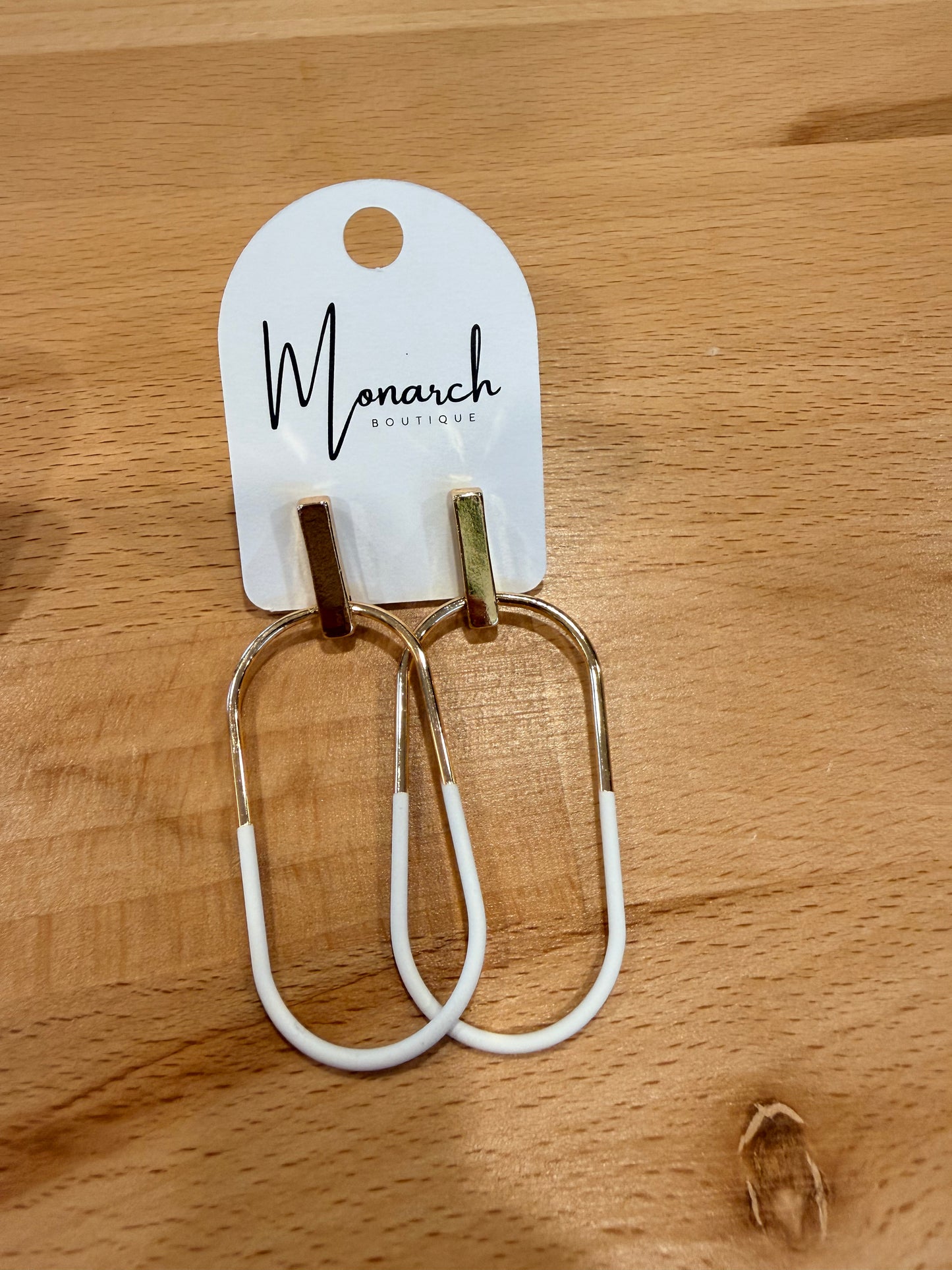 Soft touch oval drop earrings