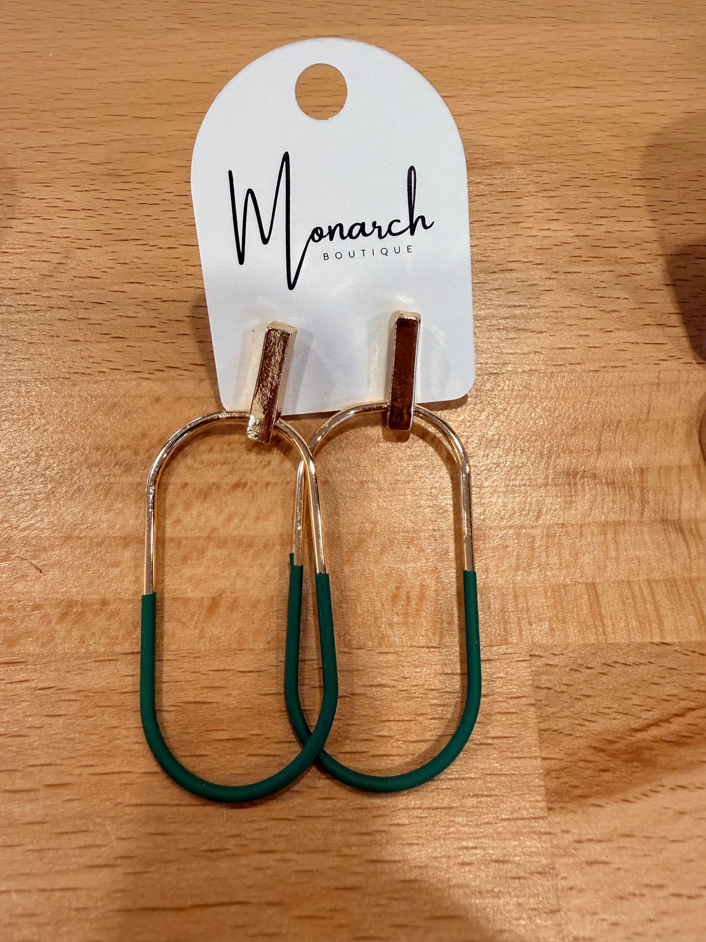 Soft touch oval drop earrings