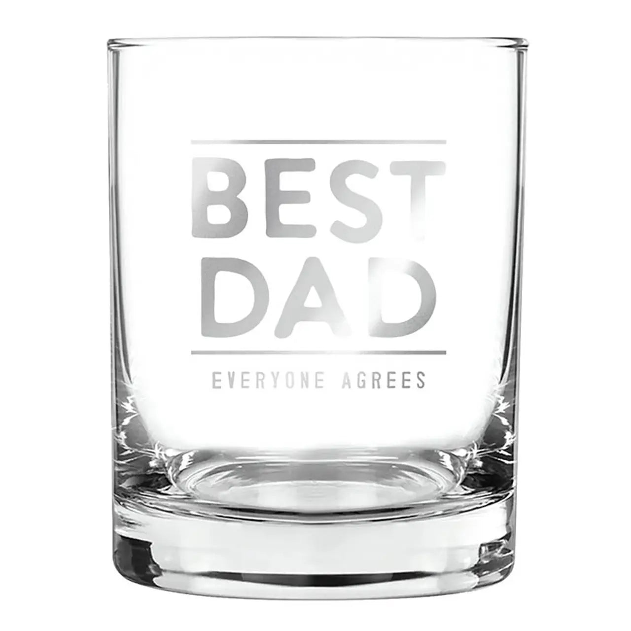 Best Dad Rocks Glass