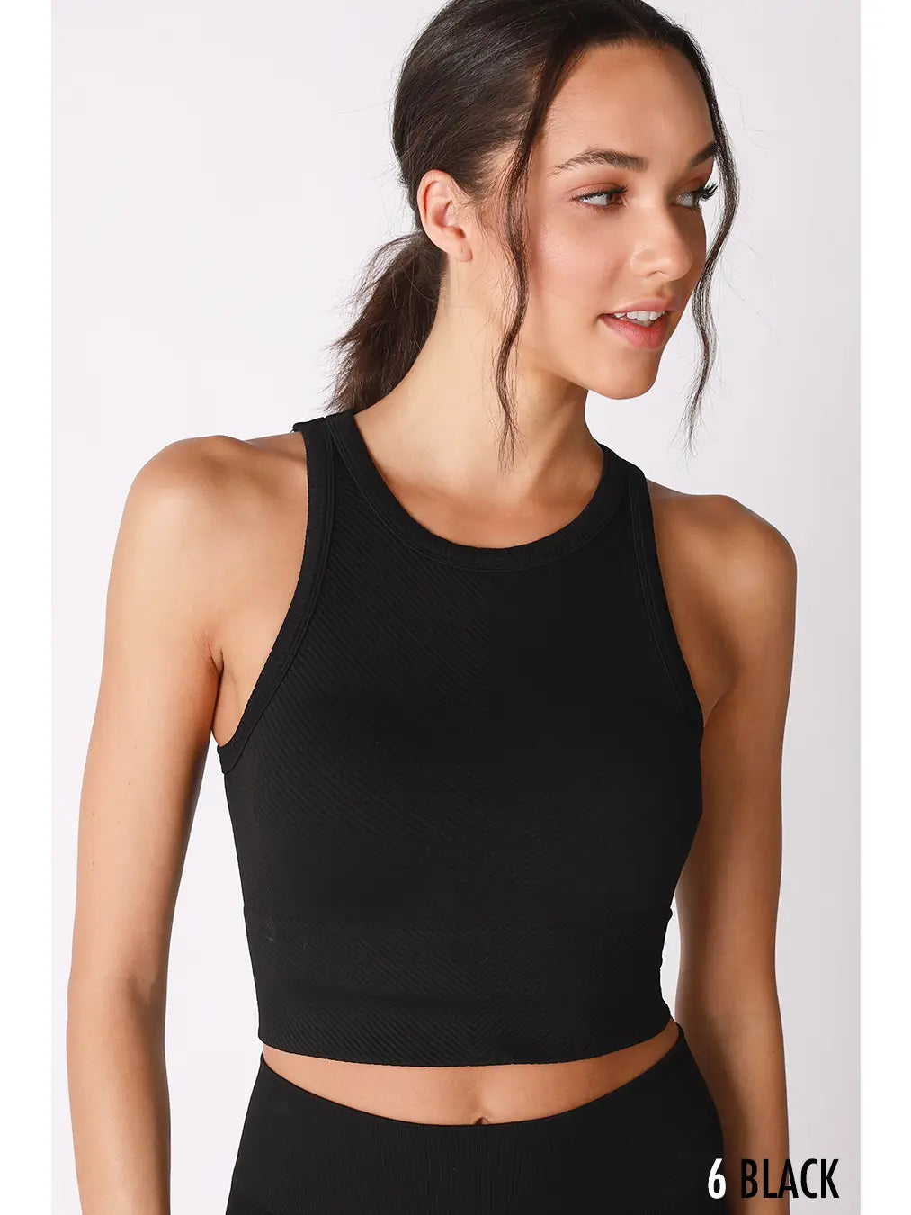 black crop tank