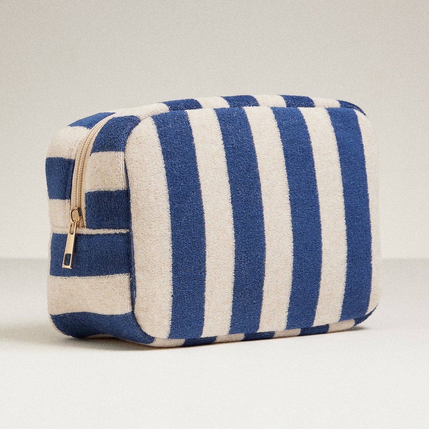 Terry Fabric Striped Multi-Purpose Pouch: Coral / One / 5AC78047