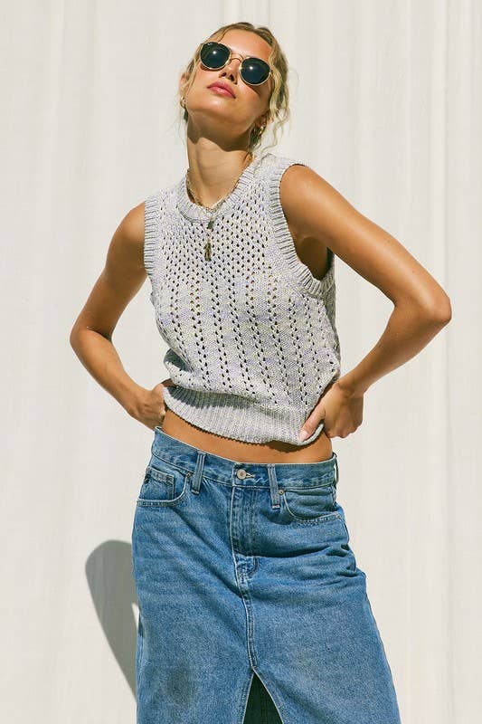 Purple Multi Knit Vest