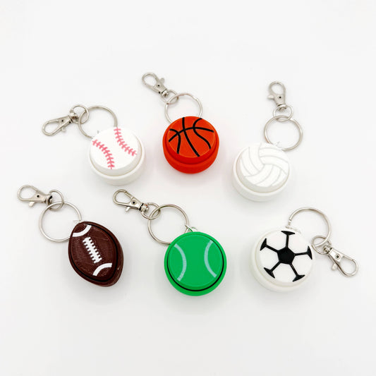6 PC Sports Clickers Set Keychain