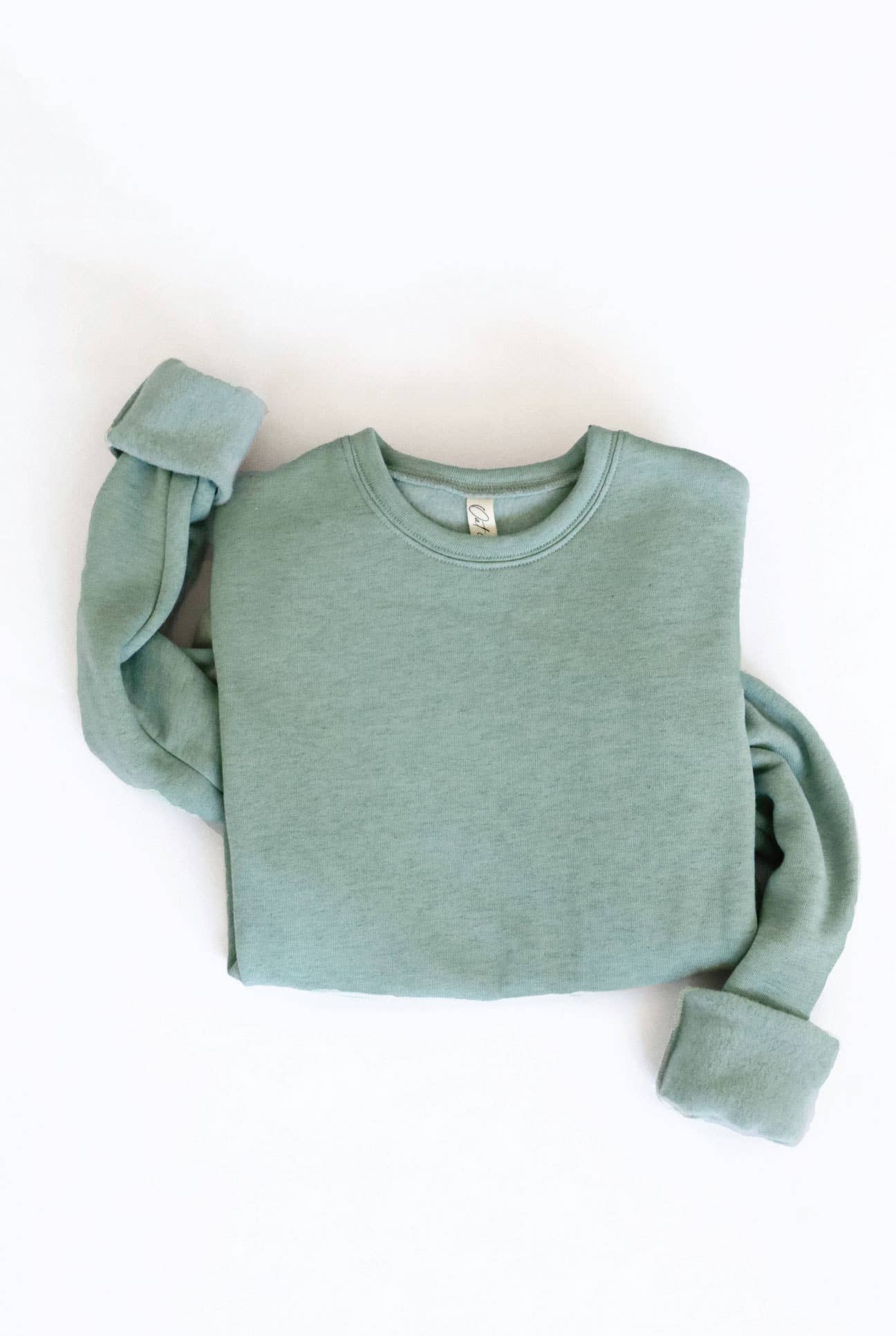 Premium Basic Solid Graphic Sweatshirt: CRANBERRY HEATHER / M