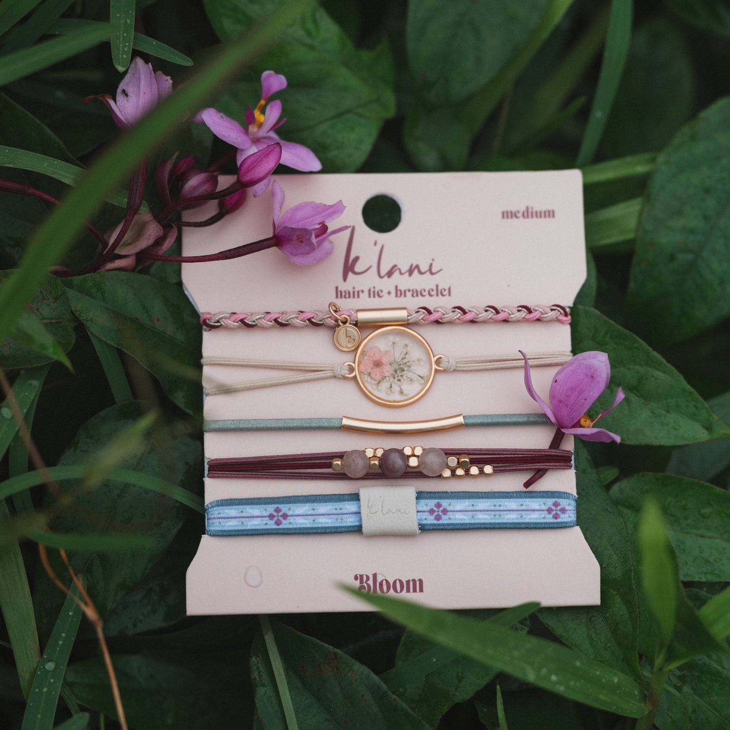 K'lani hair tie bracelets - "Bloom"
