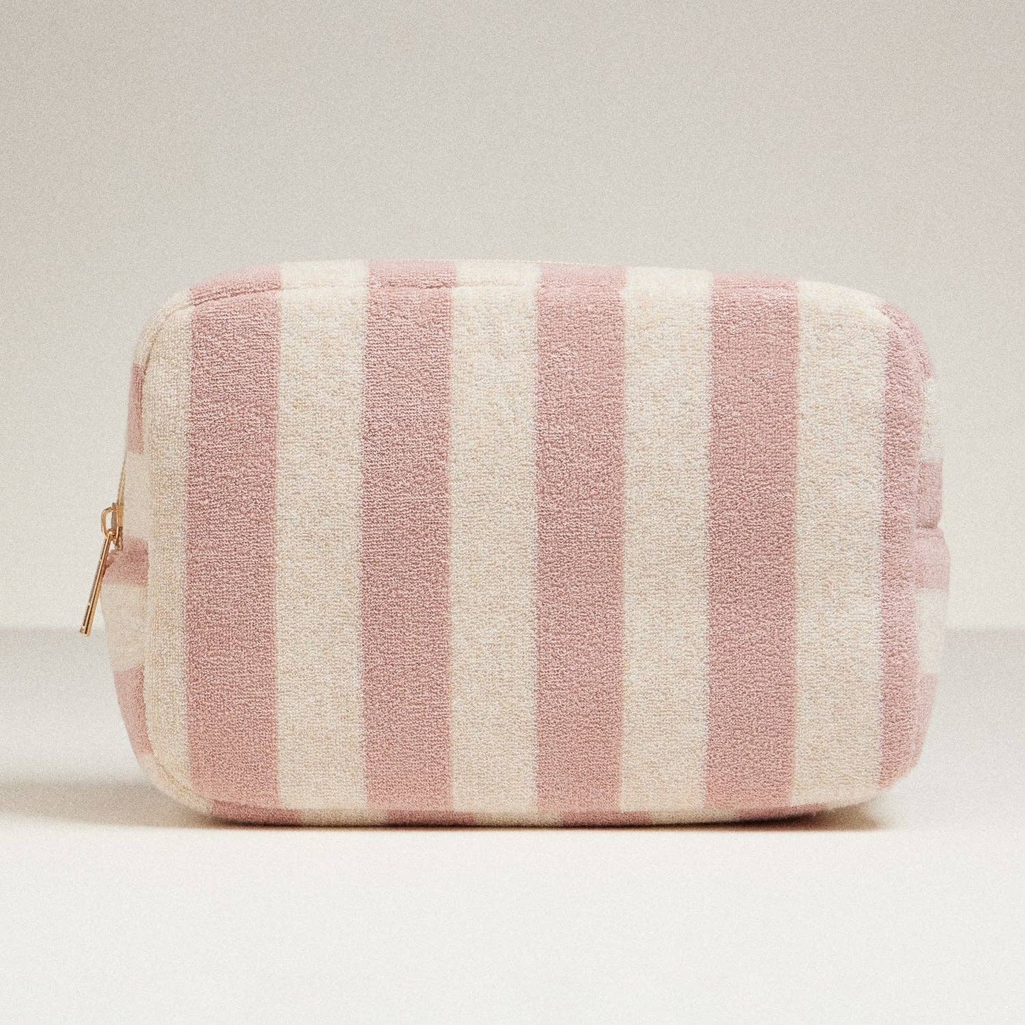 Terry Fabric Striped Multi-Purpose Pouch: Navy / One / 5AC78047