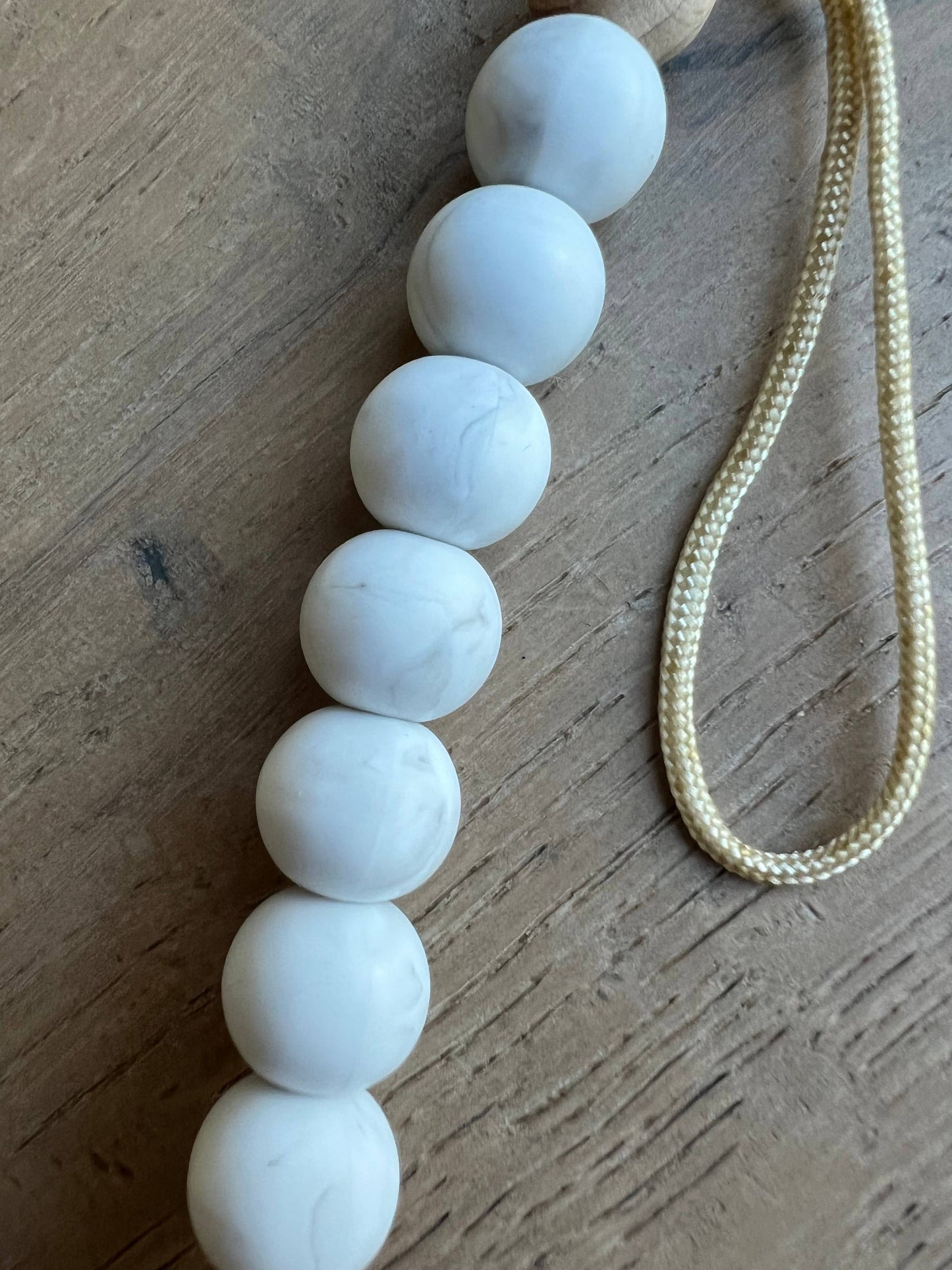 Pacifier Clip- Gray Marble