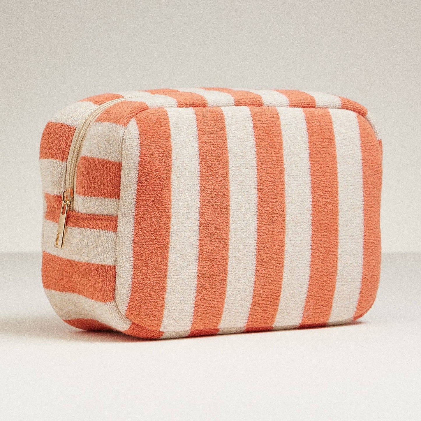 Terry Fabric Striped Multi-Purpose Pouch: Emerald / One / 5AC78047