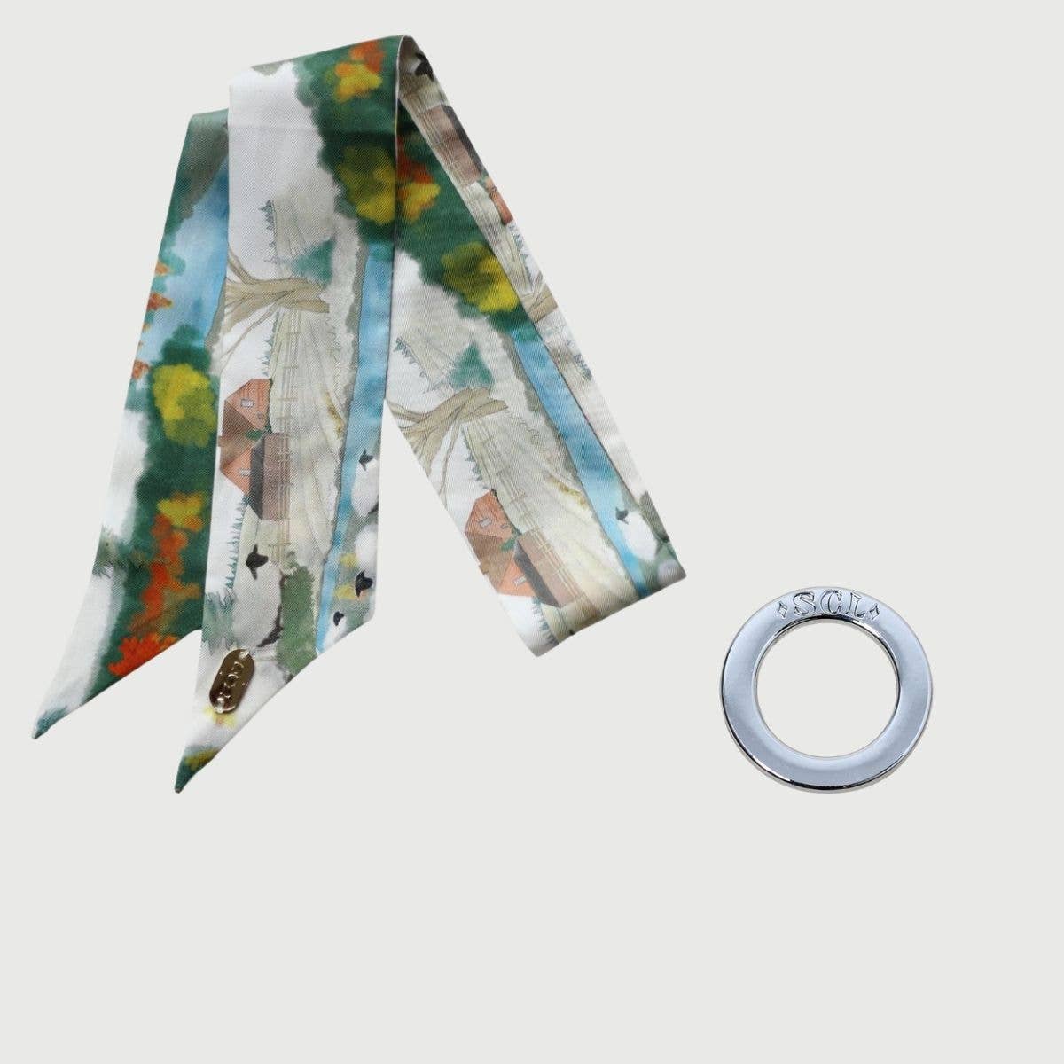 Twilly-Tie Set-Agrarian | Wrist Scarf Ring 33": Classic Gold