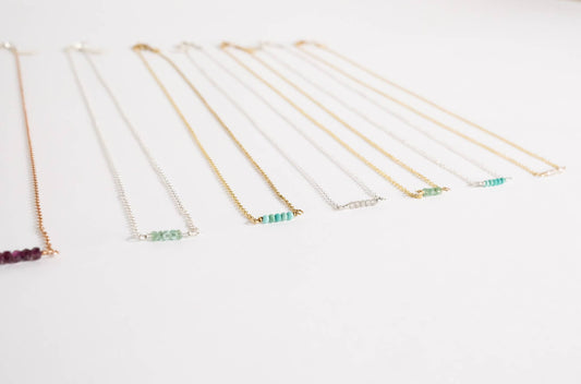 Jolee Necklace: Sterling silver labradorite