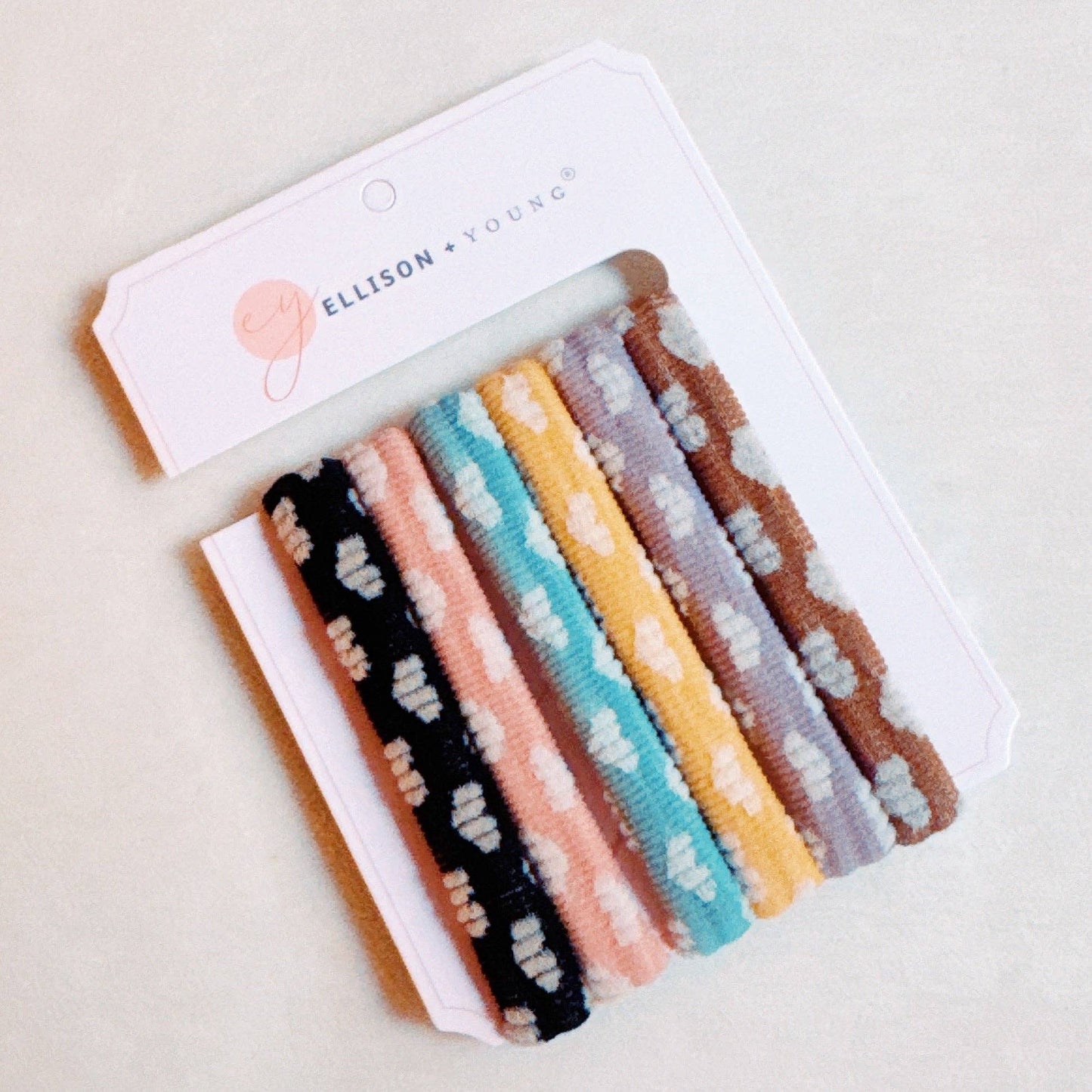 Worlds Best Everyday Hair Ties Set Of 6: Checker