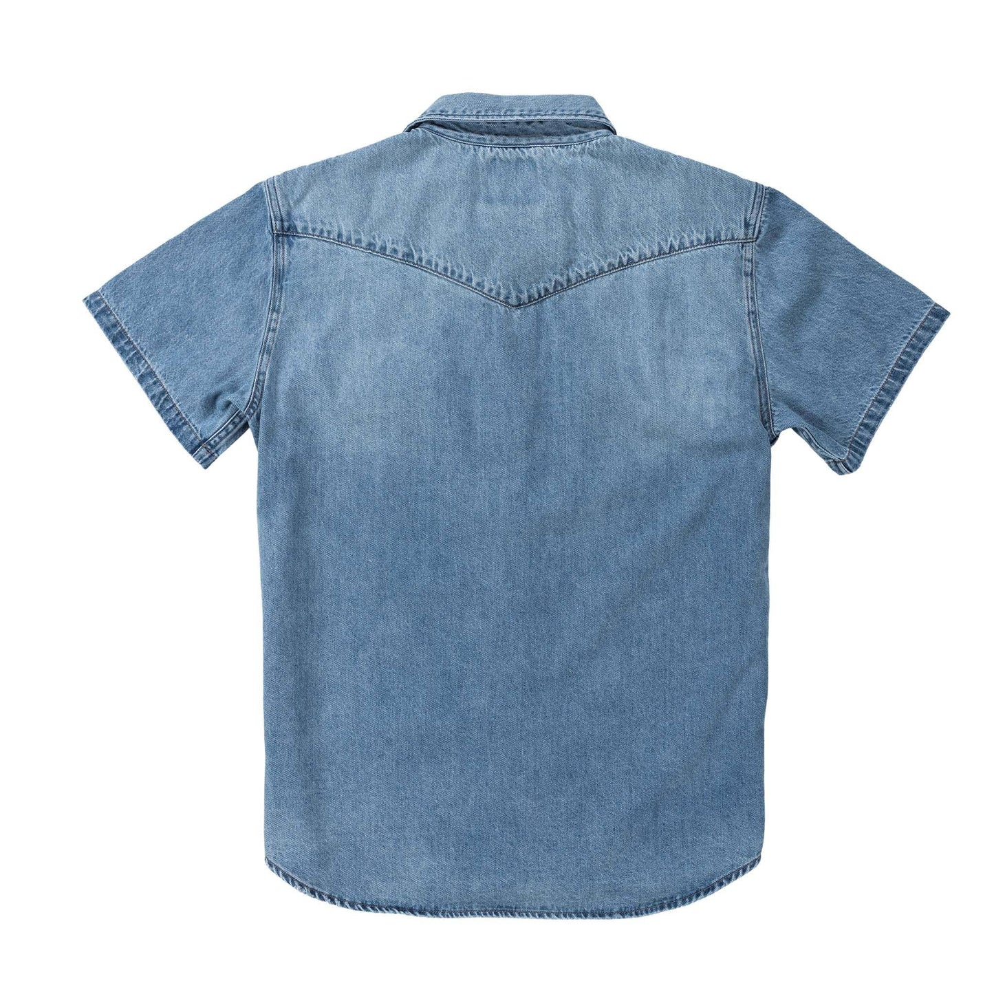 Sendero Wyatt Denim Pearl Snap Shirt – Vintage Denim