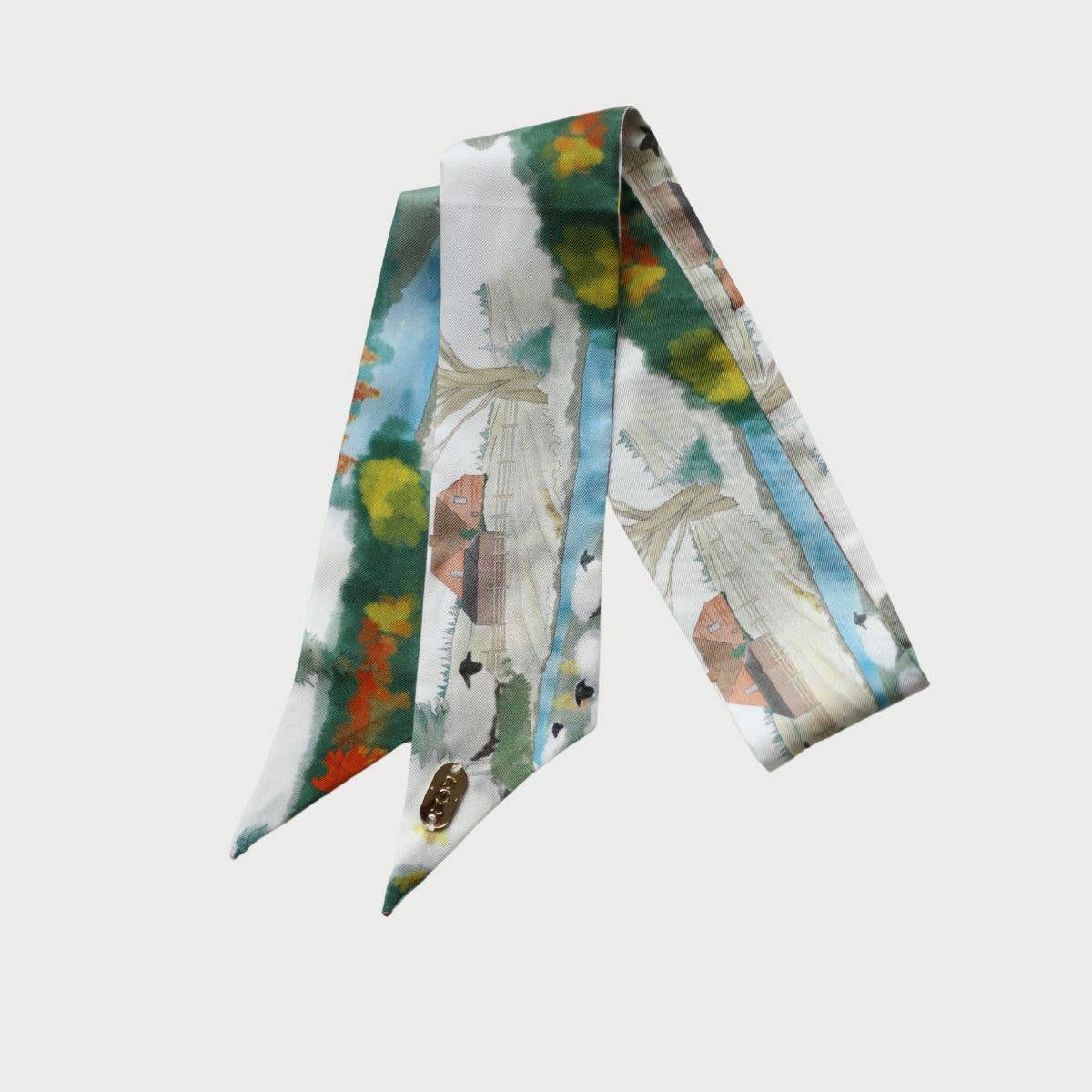 Twilly-Tie Set-Agrarian | Wrist Scarf Ring 33": Classic Gold