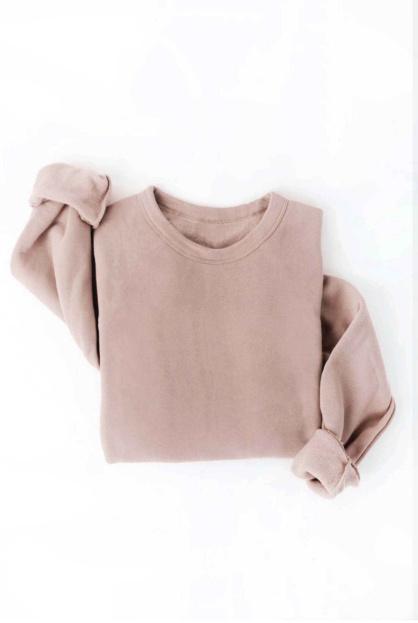 Premium Basic Solid Graphic Sweatshirt: CRANBERRY HEATHER / M