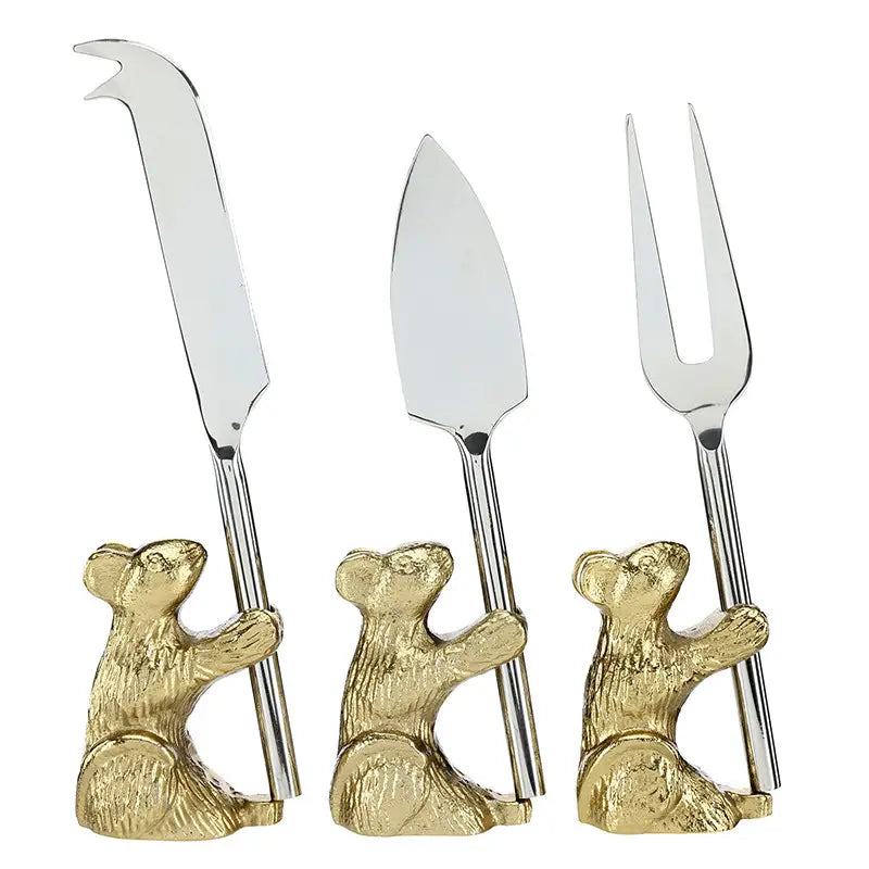 standing mouse cheese spreaders - set of 3