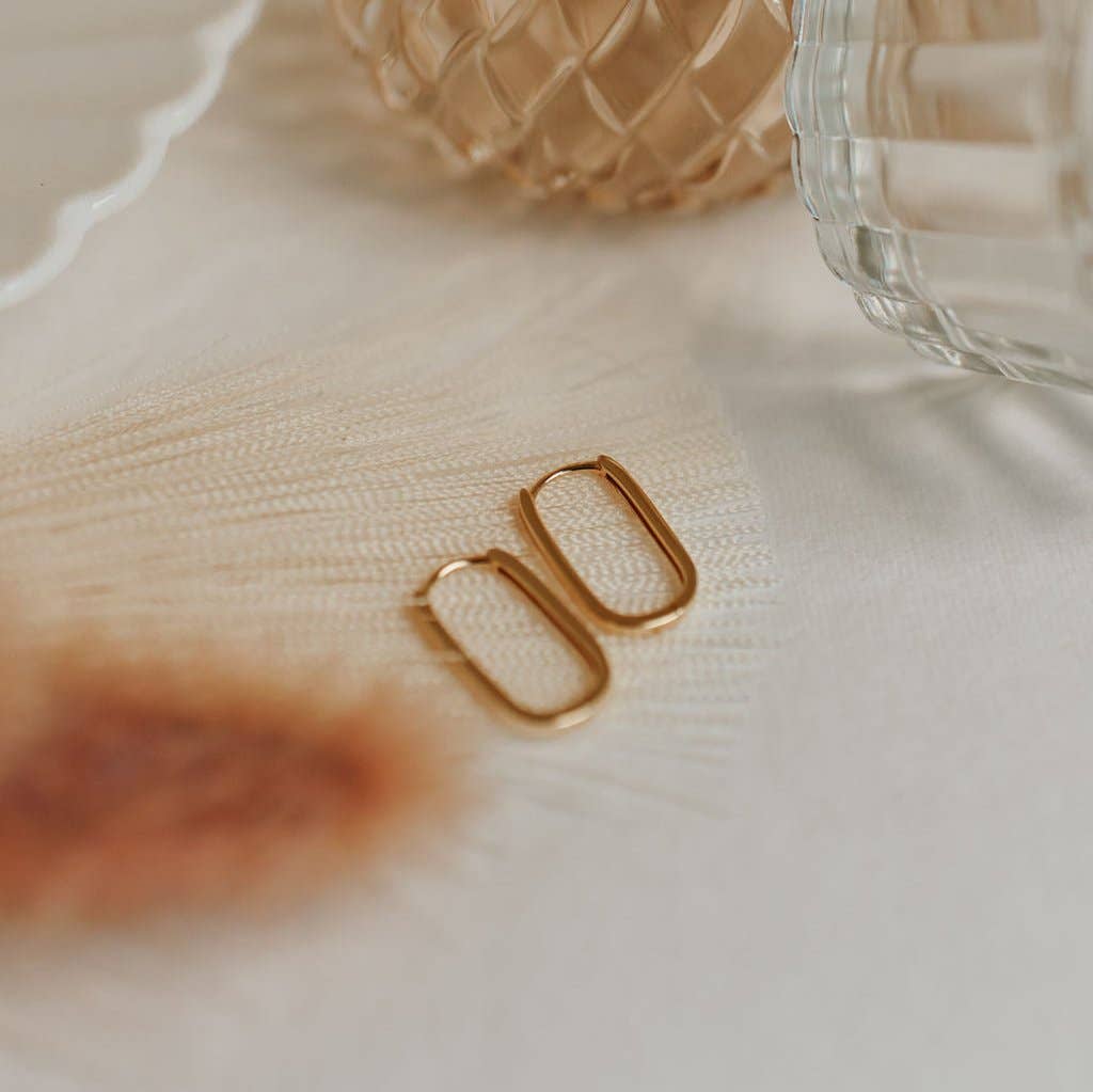 Avery Gold Hoops: Silver