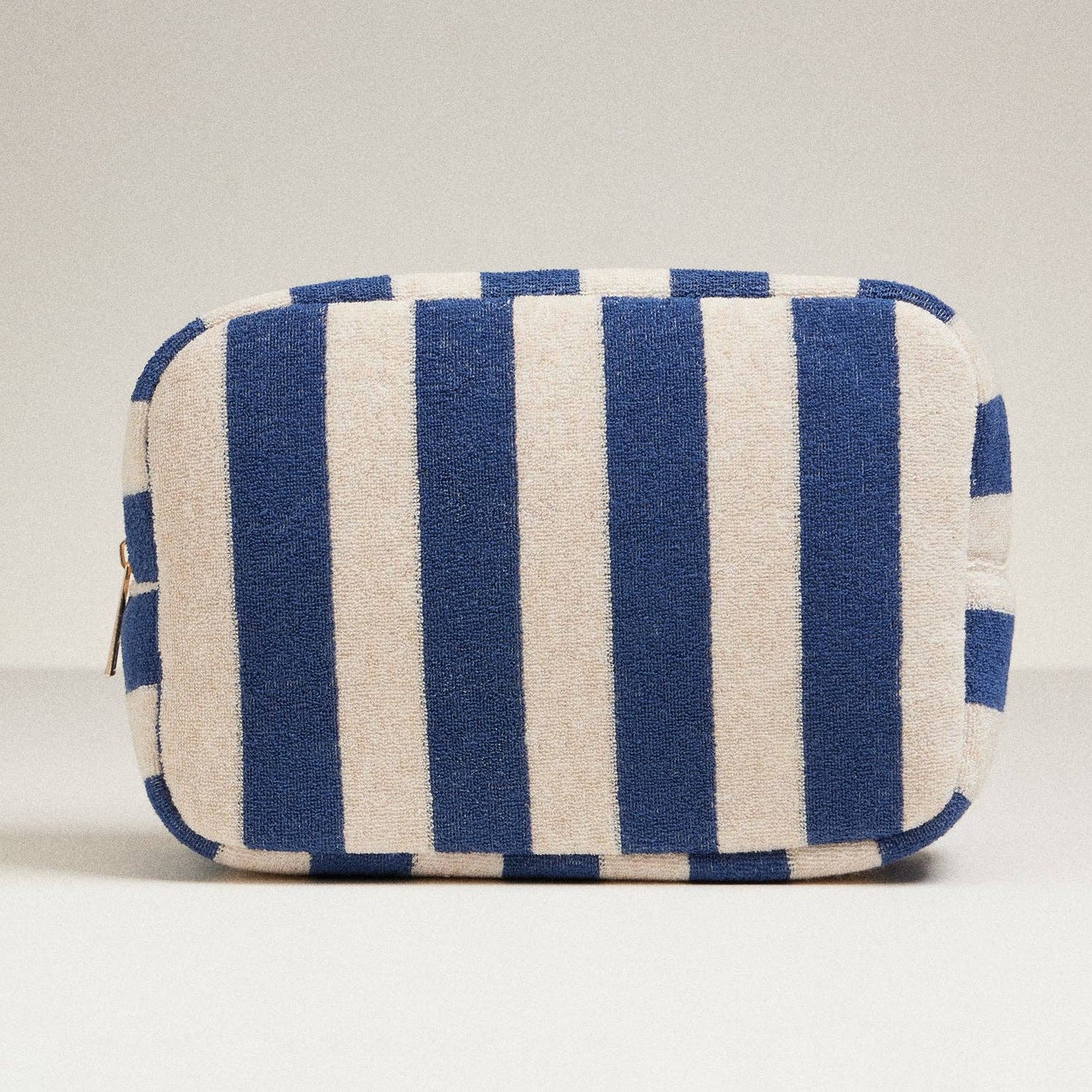 Terry Fabric Striped Multi-Purpose Pouch: Dark Pink / One / 5AC78047