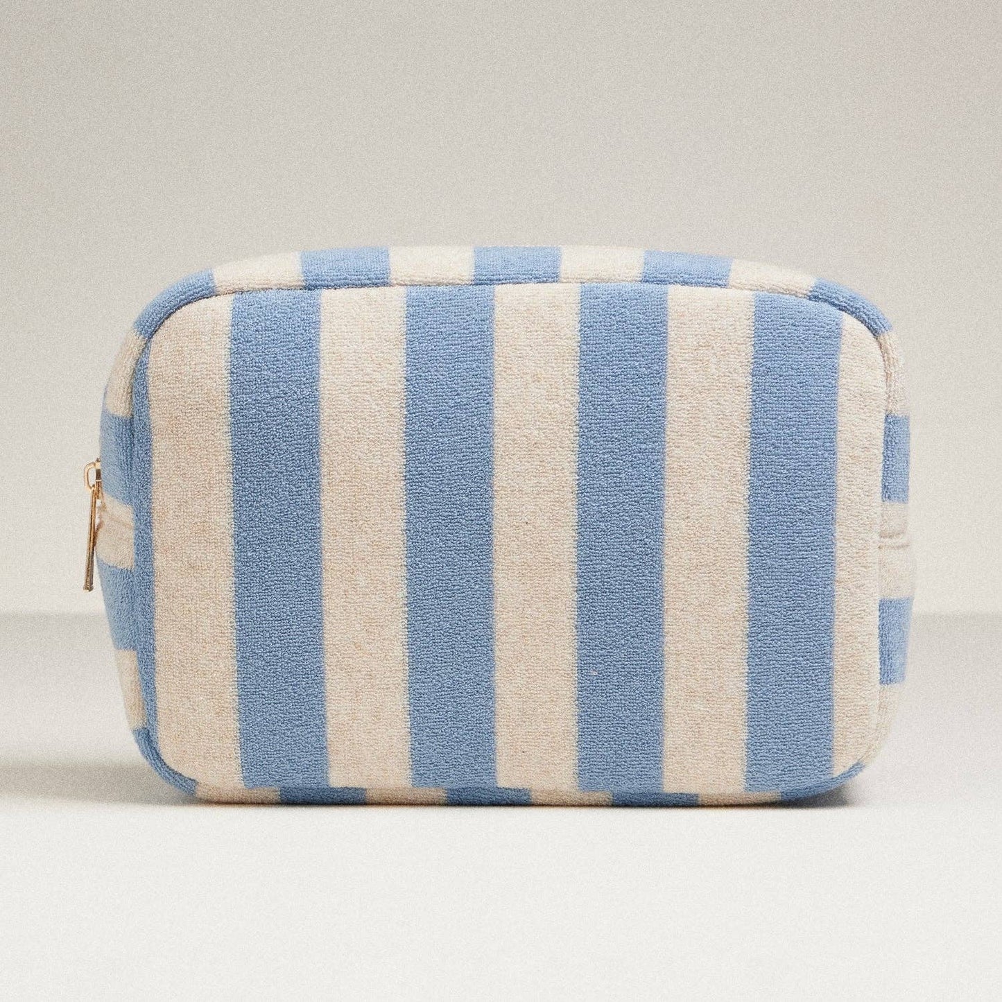 Terry Fabric Striped Multi-Purpose Pouch: Dark Pink / One / 5AC78047