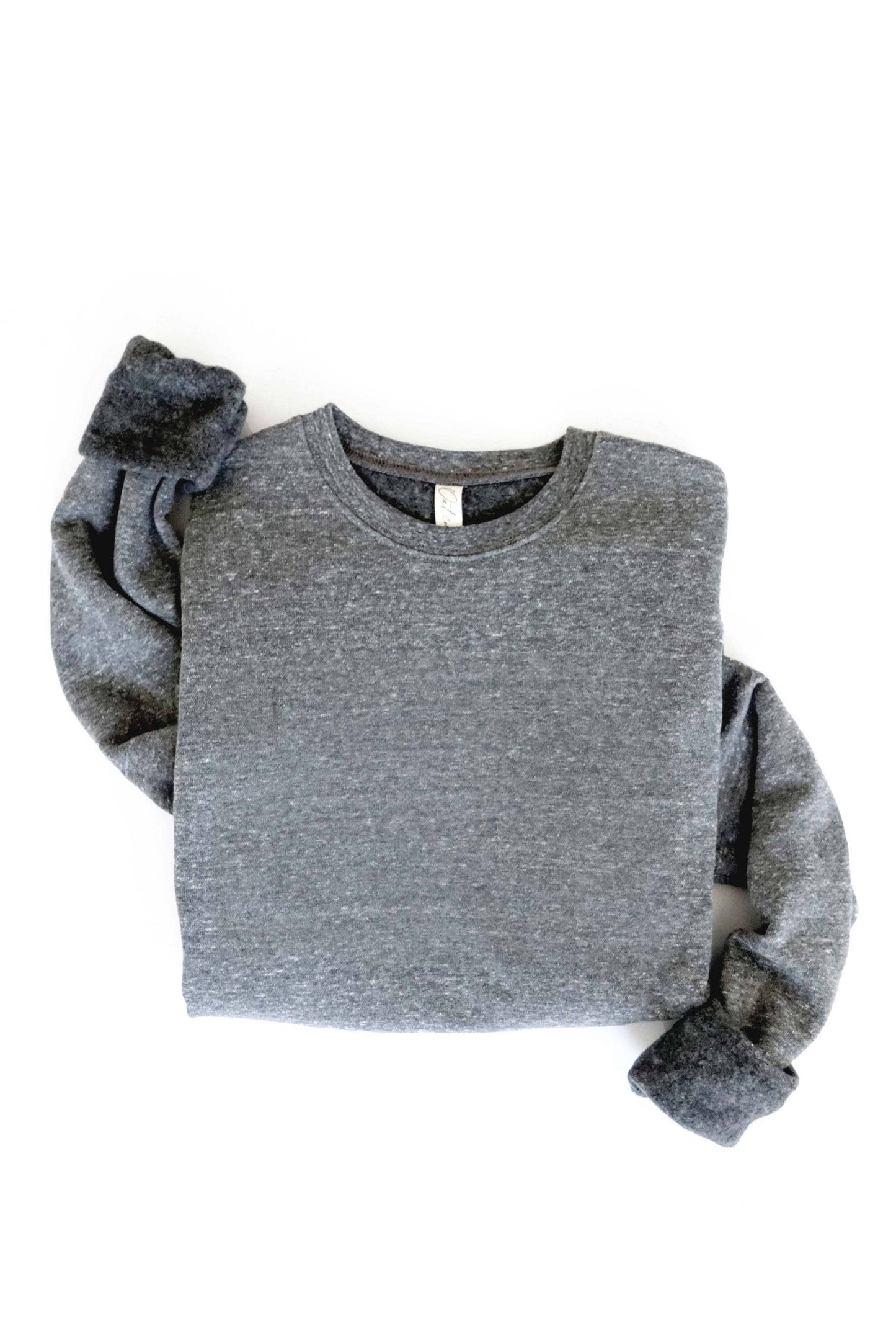 Premium Basic Solid Graphic Sweatshirt: CRANBERRY HEATHER / S