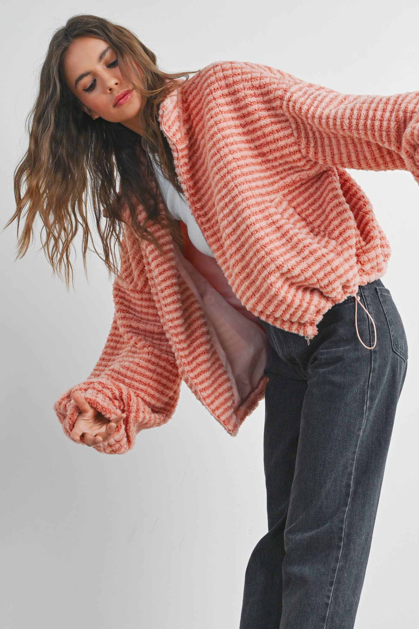 Collared Puffer Jacket - BMJ7497: TERRACOTTA